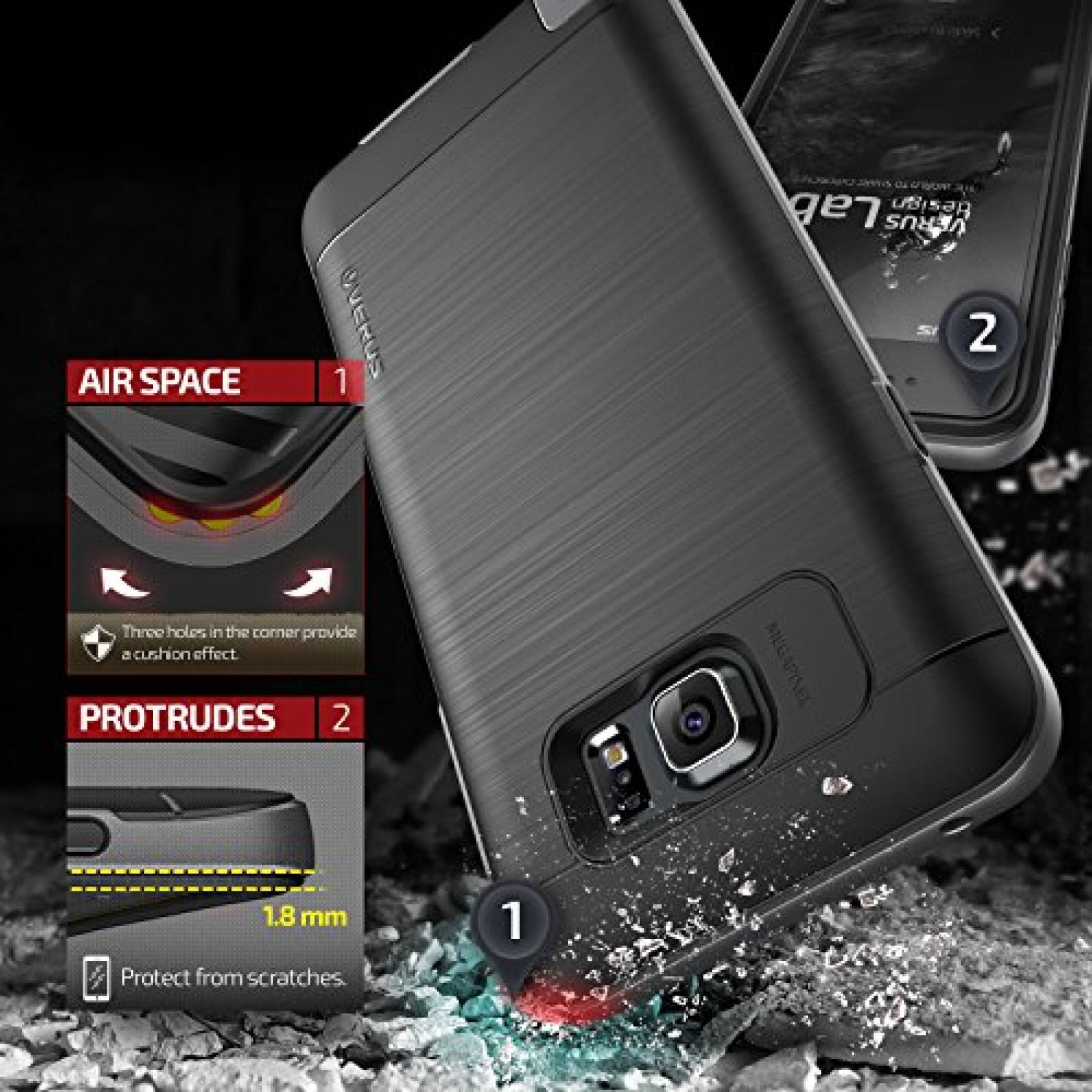 Funda Verus Vbond Estuche para Galaxy Note 5 (con Parach te 5 N920)