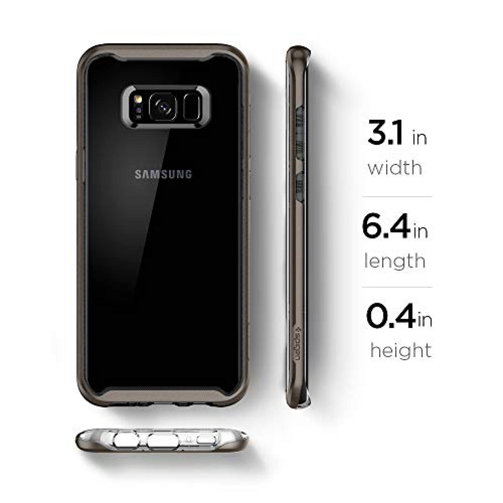 Funda Spigen Neo Hybrid Crystal Funda Galaxy S8 Plus Tra   Gunmetal