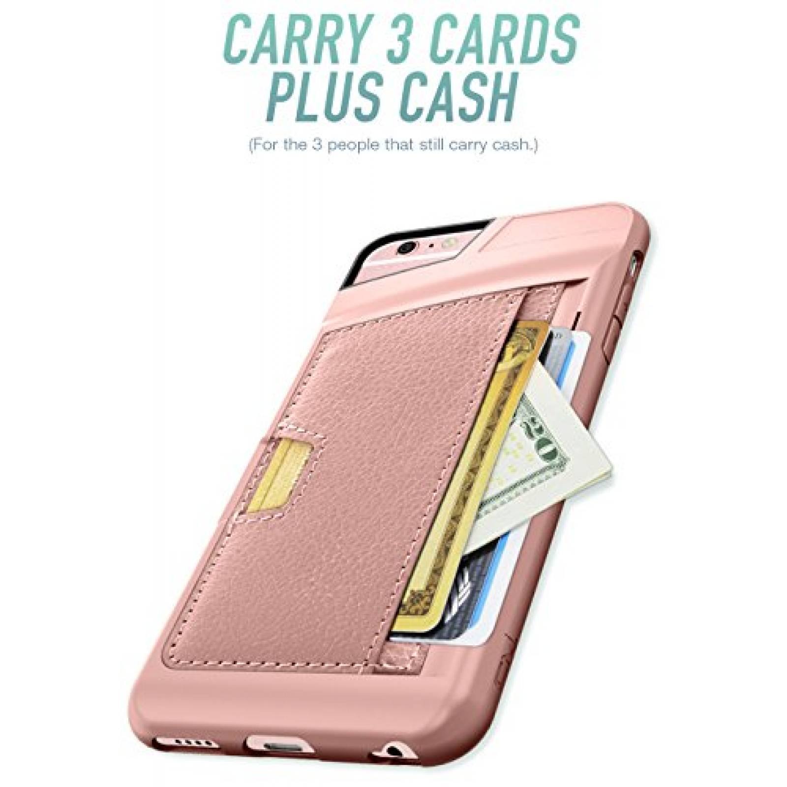 Funda CM4 iPhone 6 Plus/6s Plus Wallet Case - Q Card Cas Gold/Pink)