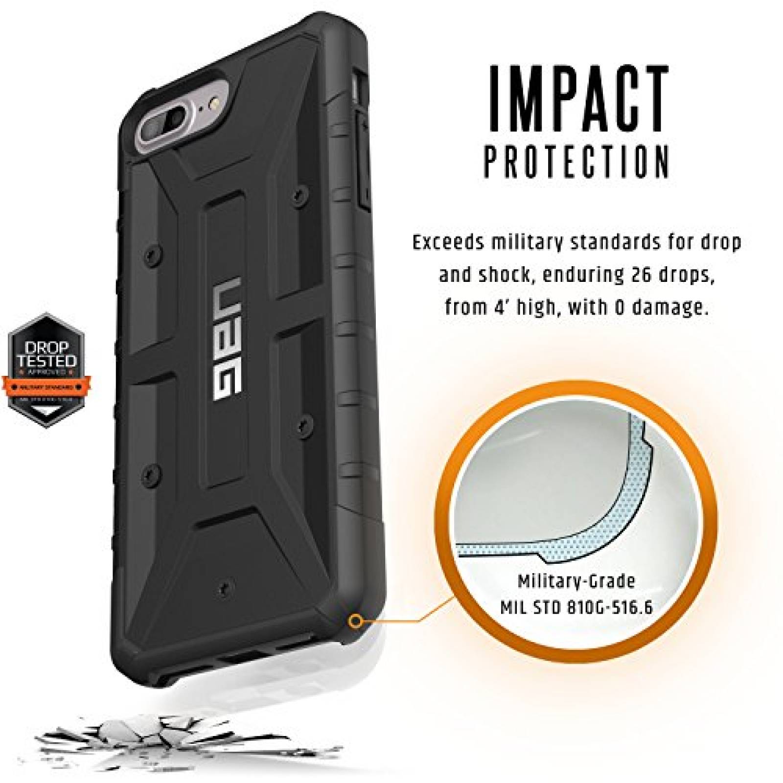 Funda URBAN ARMOR GEAR UAG iPhone 8 Plus/iPhone 7 Plus/i te [negro]