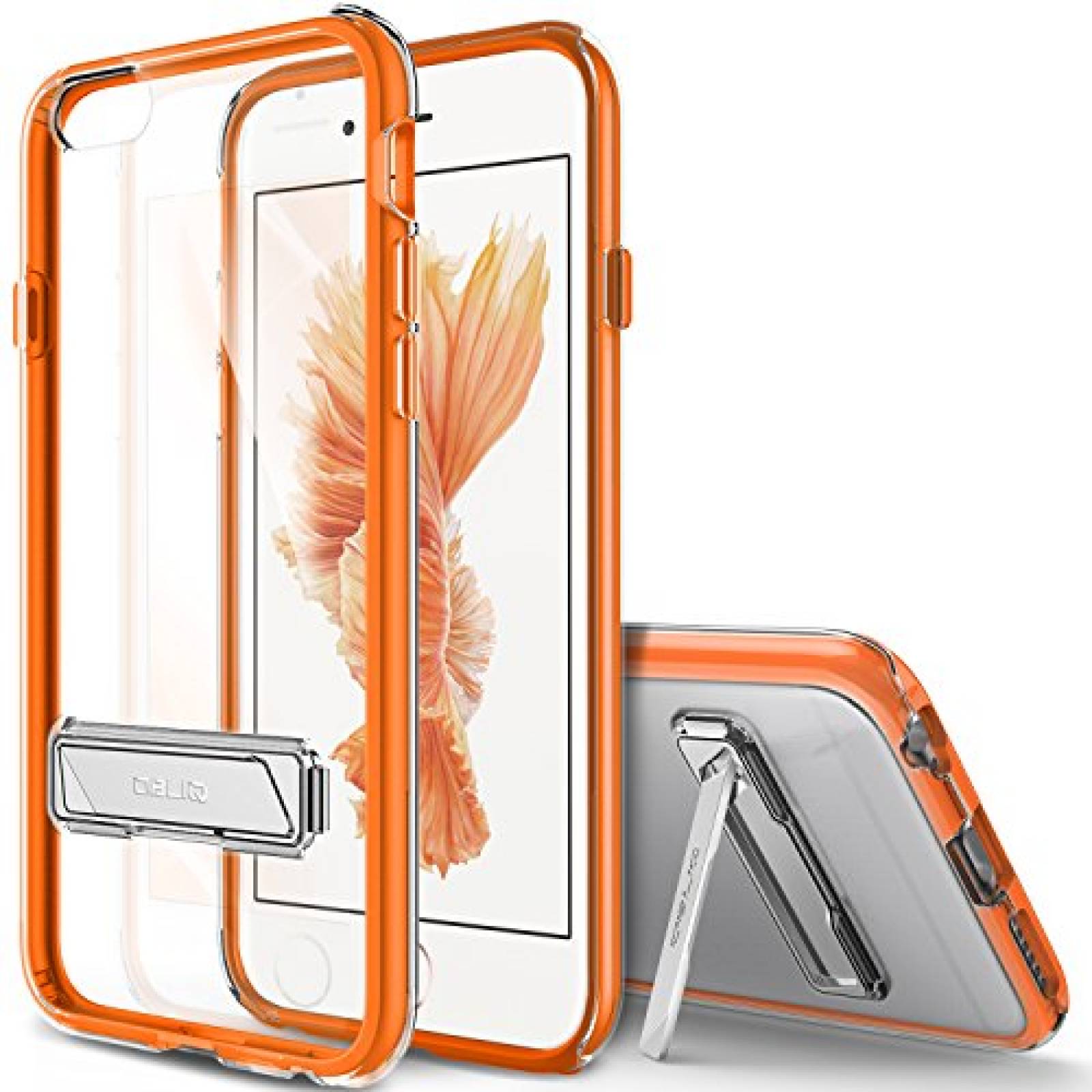 Funda Obliq Estuche para iPhone 6S con Soporte de Metal, ansparente