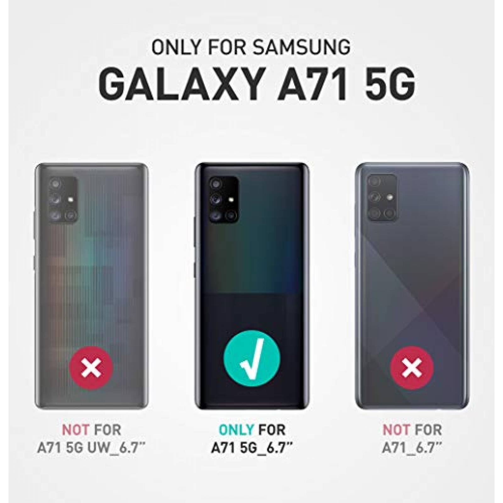 Funda i-Blason Funda para Samsung Galaxy A71 5G [Ares] F 5G (Negro)