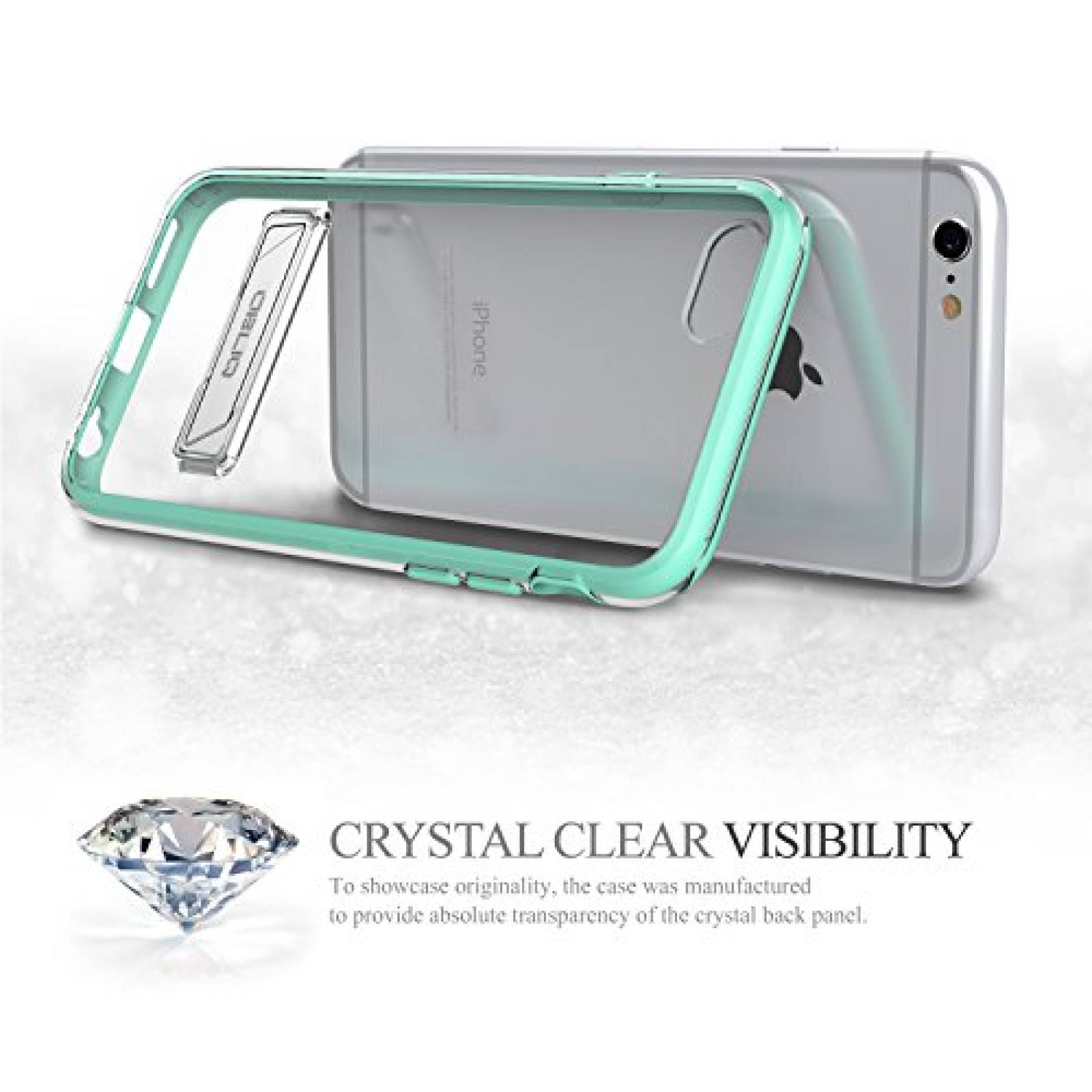 Funda Obliq Estuche para iPhone 6S con Soporte, Ajuste D 14), Menta