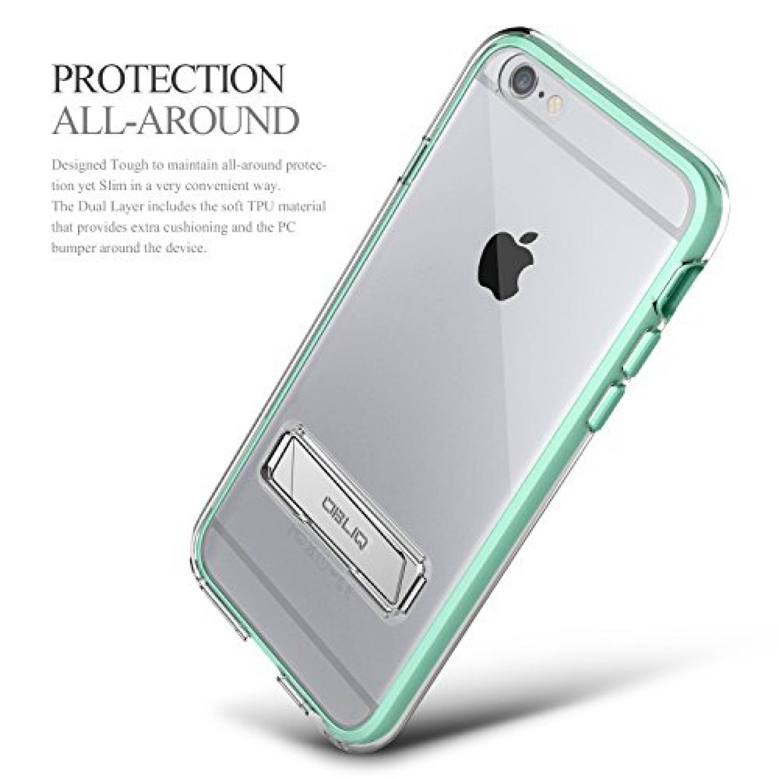 Funda Obliq Estuche para iPhone 6S con Soporte, Ajuste D 14), Menta