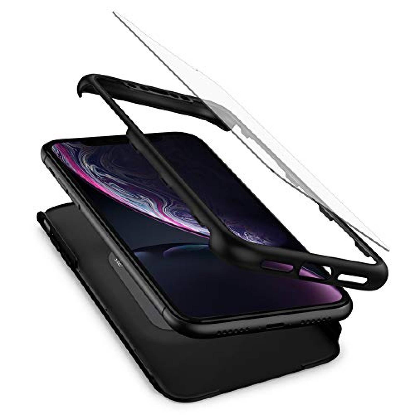 Funda Funda iPhone XR Funda Spigen, Thin Fit 360 - Exact as - Black