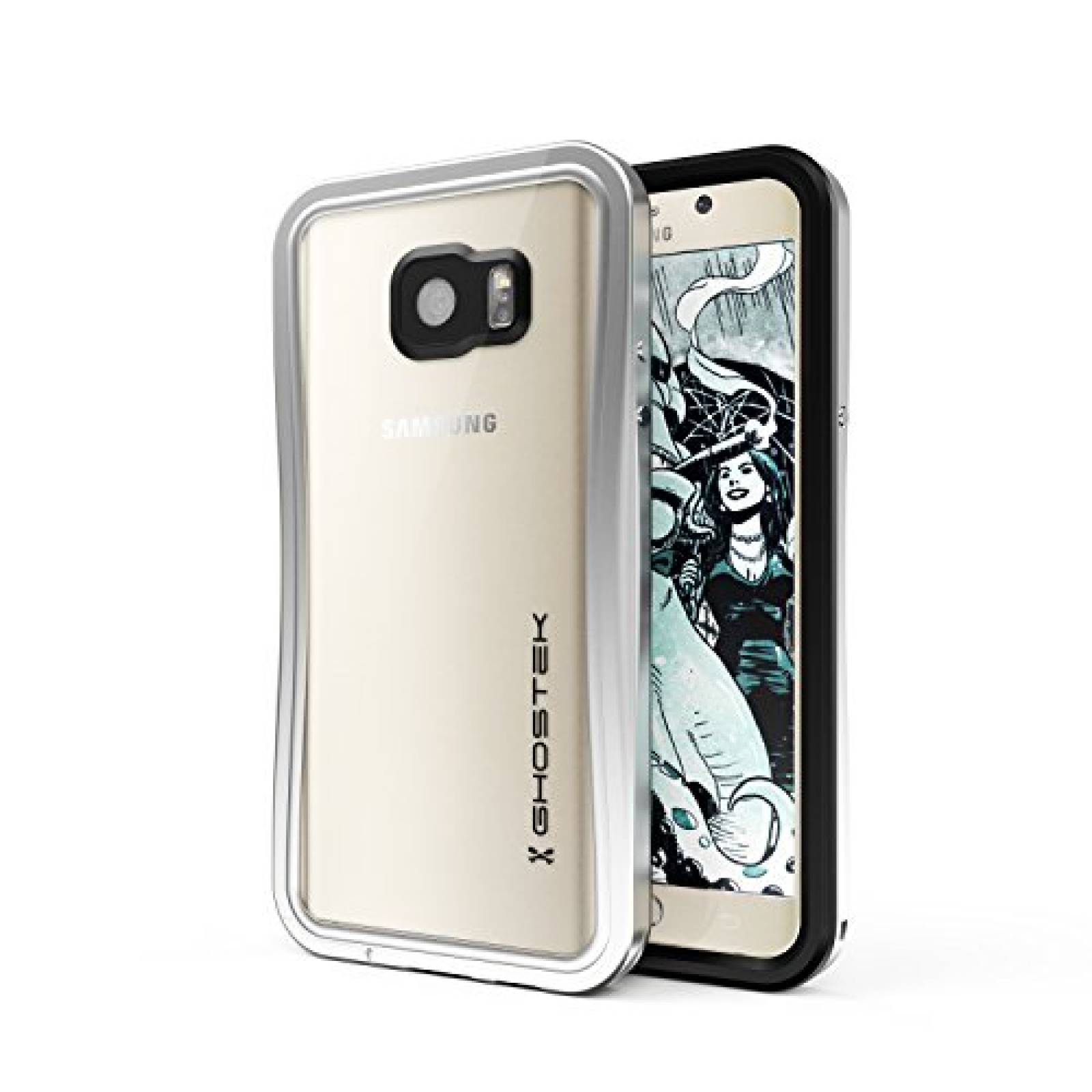 Funda Ghostek Note 5 Waterproof Case, Atomic 2.0 Series me Silver