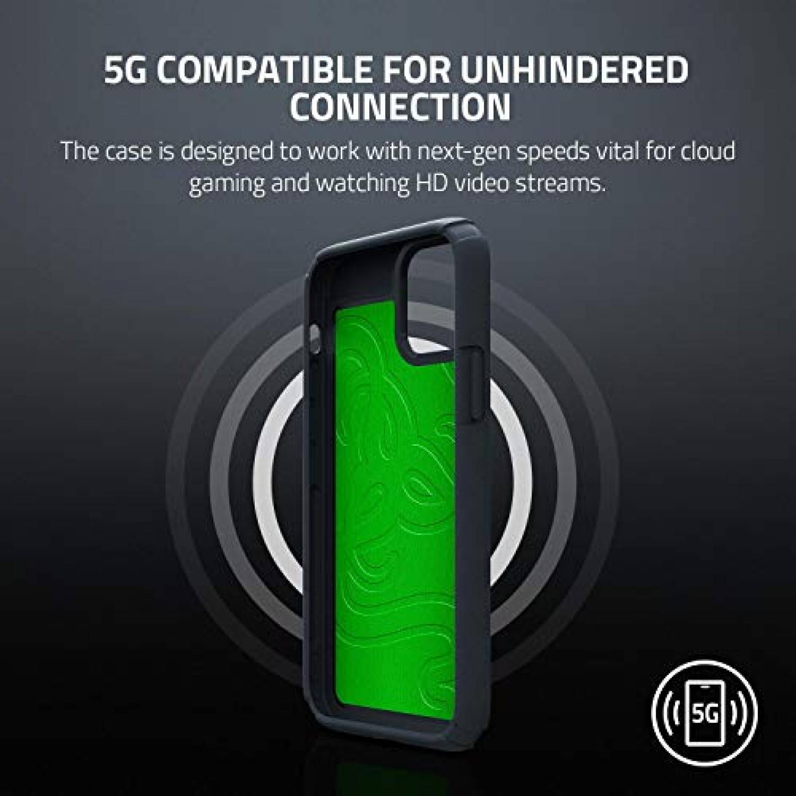 Funda Razer Arctech Pro - Carcasa para iPhone 12 y iPhone 12 Pro (termoafeno y ventilación) - Compatible c e Prueba de caída - Compatible con 5G - Negro Mate