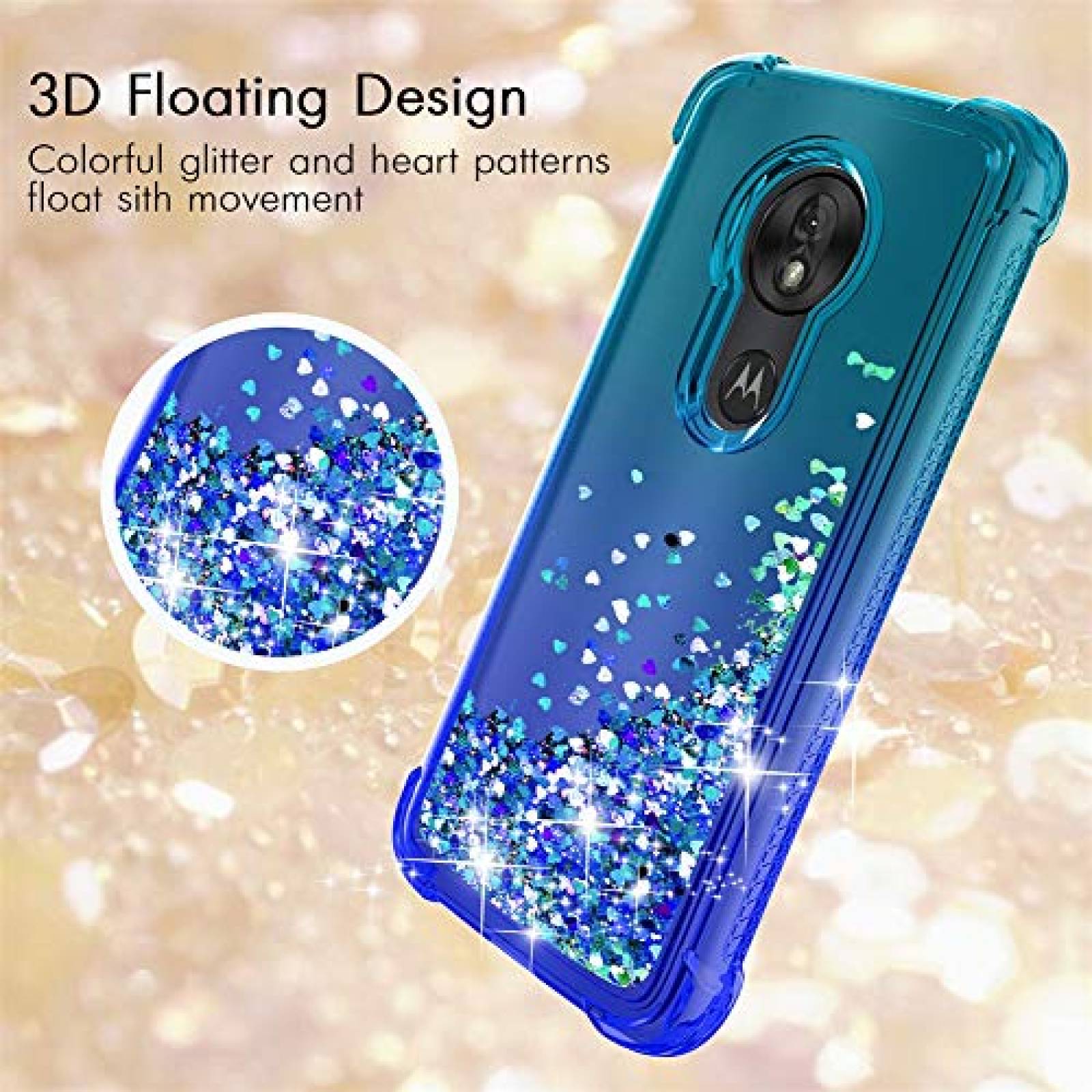 Funda Moto G7 Power Case,Moto G7 Supra/XT1955/Moto G7 Op -Teal Blue