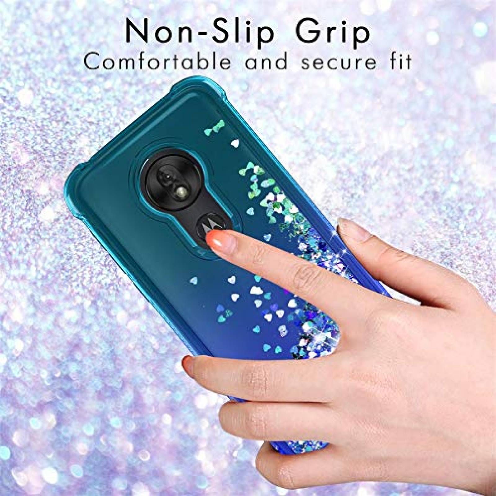Funda Moto G7 Power Case,Moto G7 Supra/XT1955/Moto G7 Op -Teal Blue