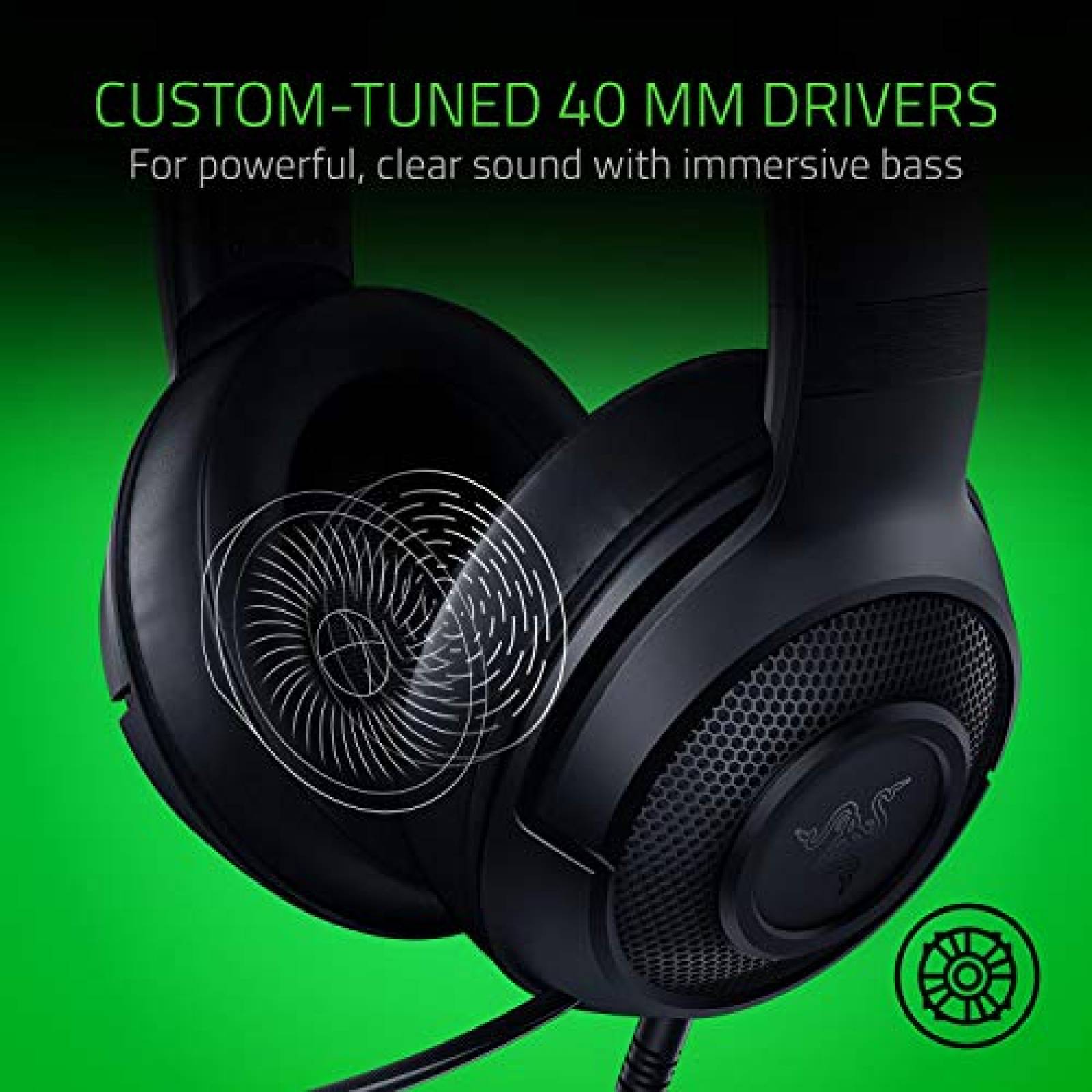 Razer Kraken X Lite  Auriculares ultraligeros para Videojuegos, multiplataforma PC, Xbox, PS4,Switch, Mobil, Tablet