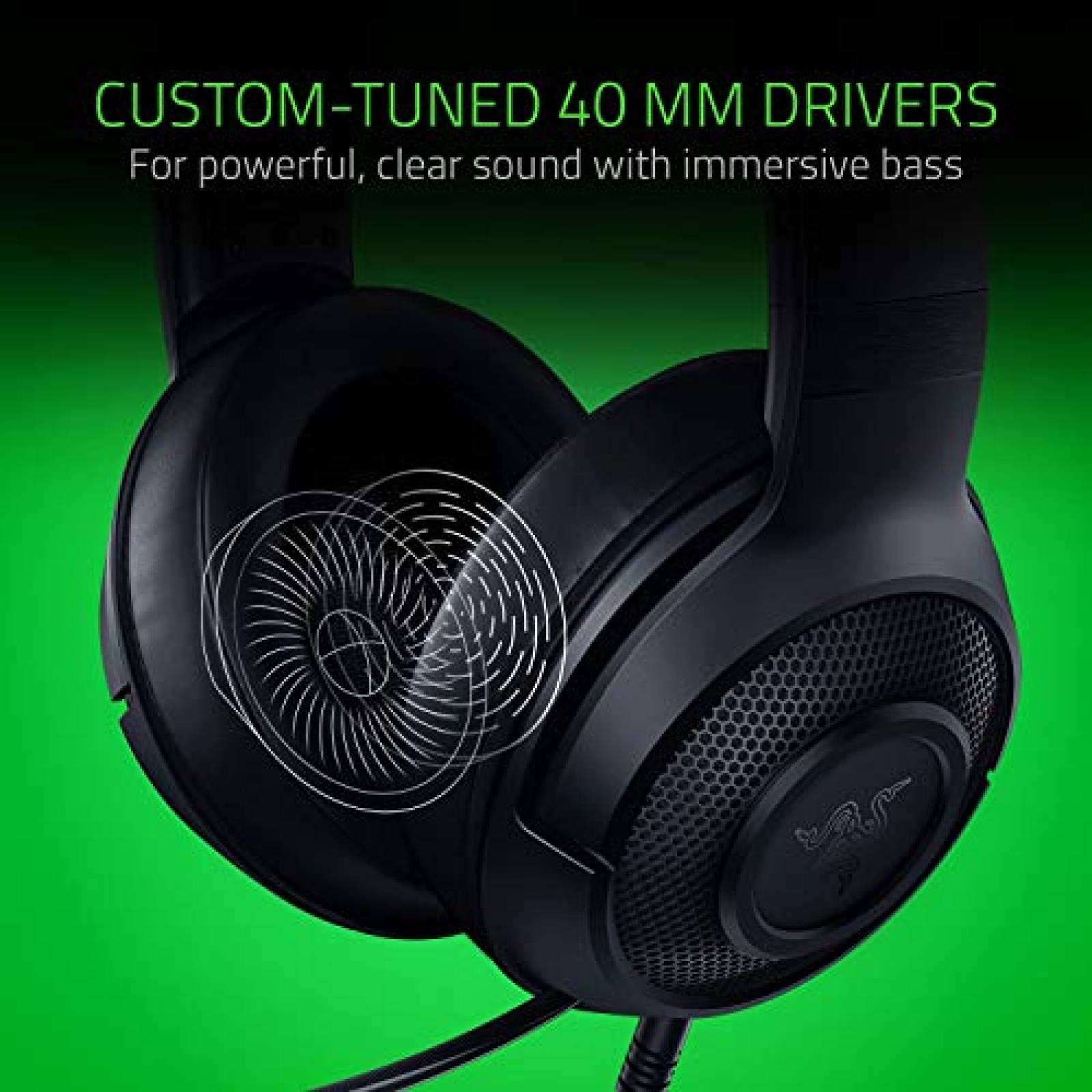 Audífonos Razer Kraken X Auriculares de Videojuegos  Negro Matte: 7.1  ndo Switch