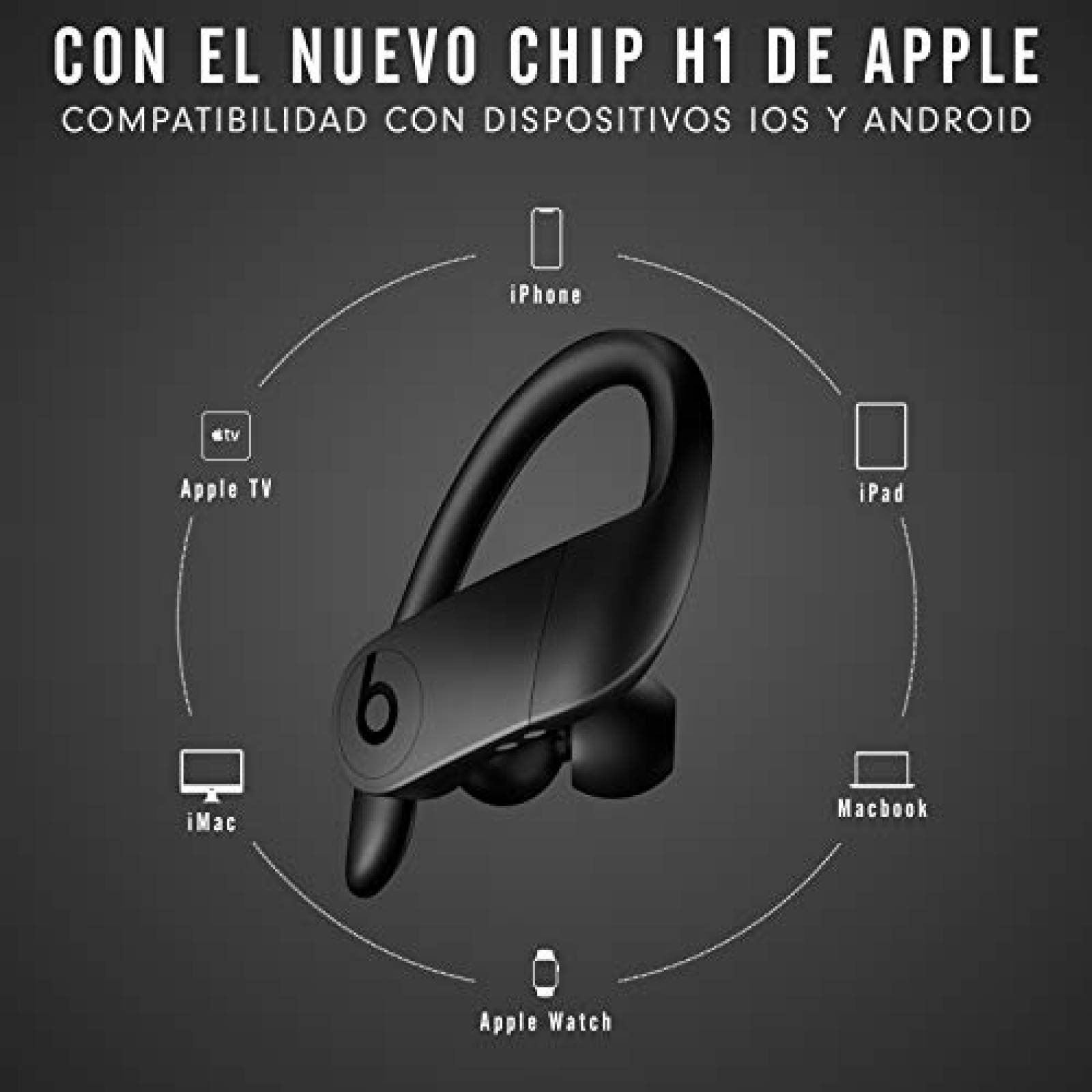 Audífonos Beats by Dr. Dre inEar Powerbeats Pro Totalmente i dor  Negro