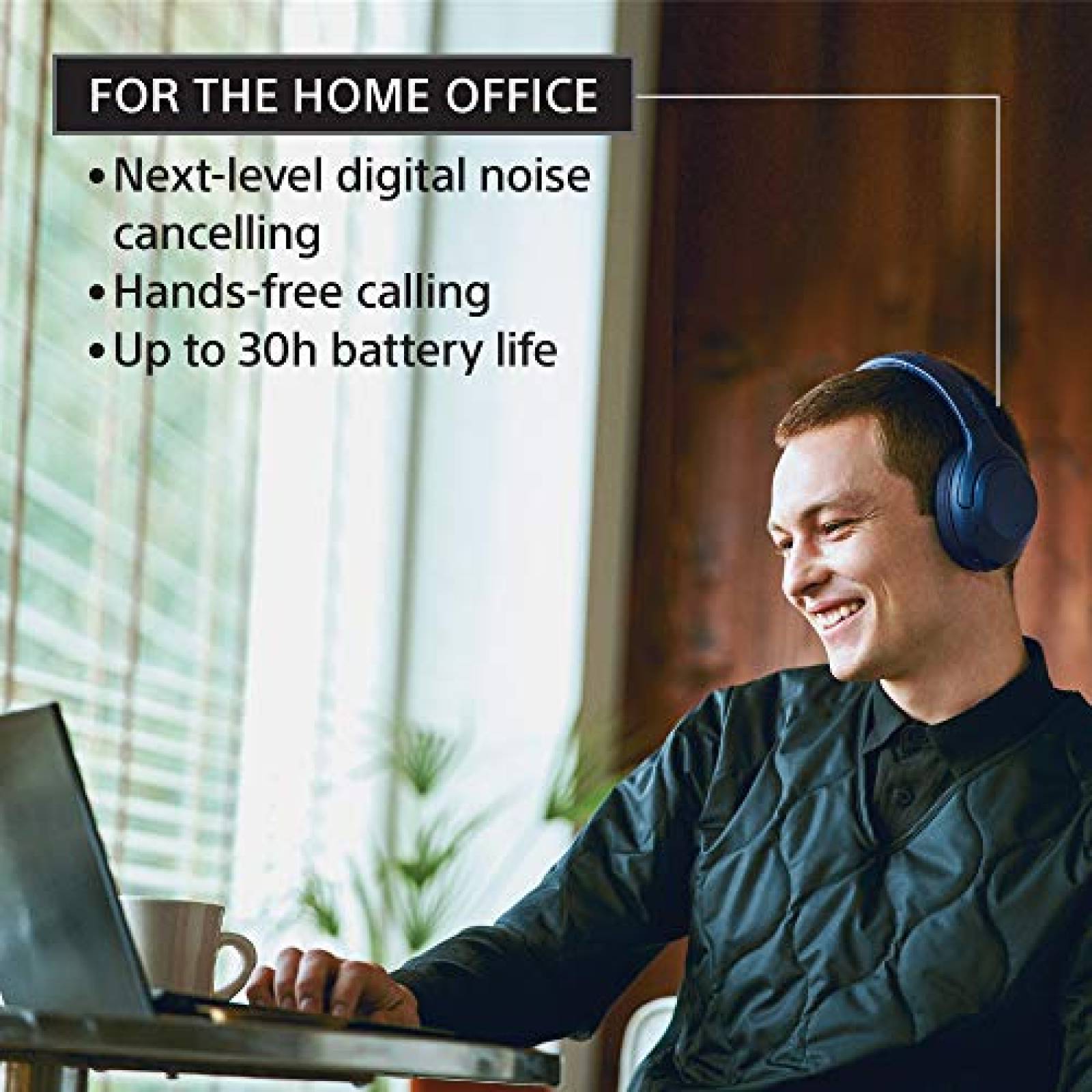 Audífonos Sony WHXB900N  Bluetooth de diadema con noise canc rado, Azul
