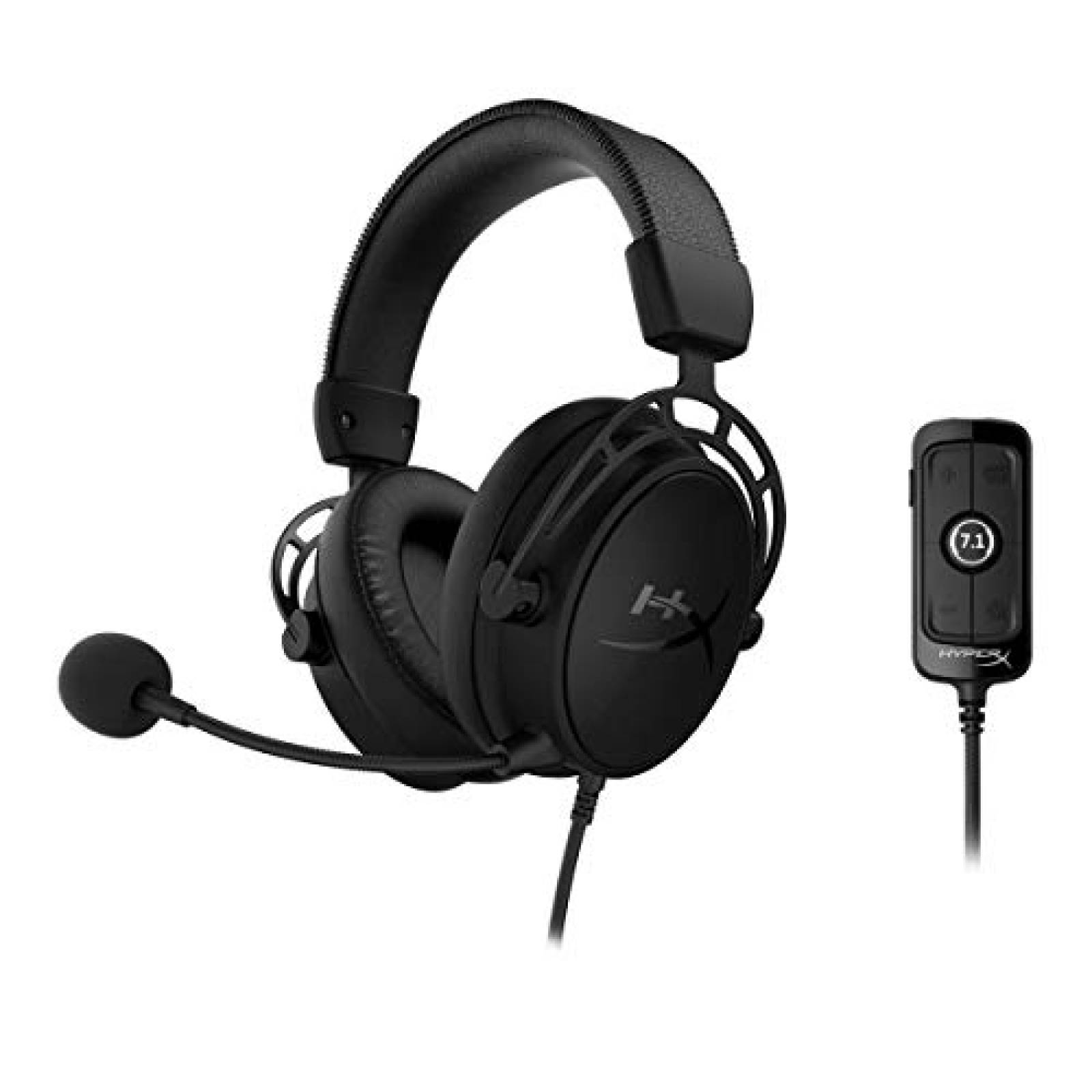 Audífonos HyperX Cloud Alpha S Blackout  para gaming, Sonido e aluminio