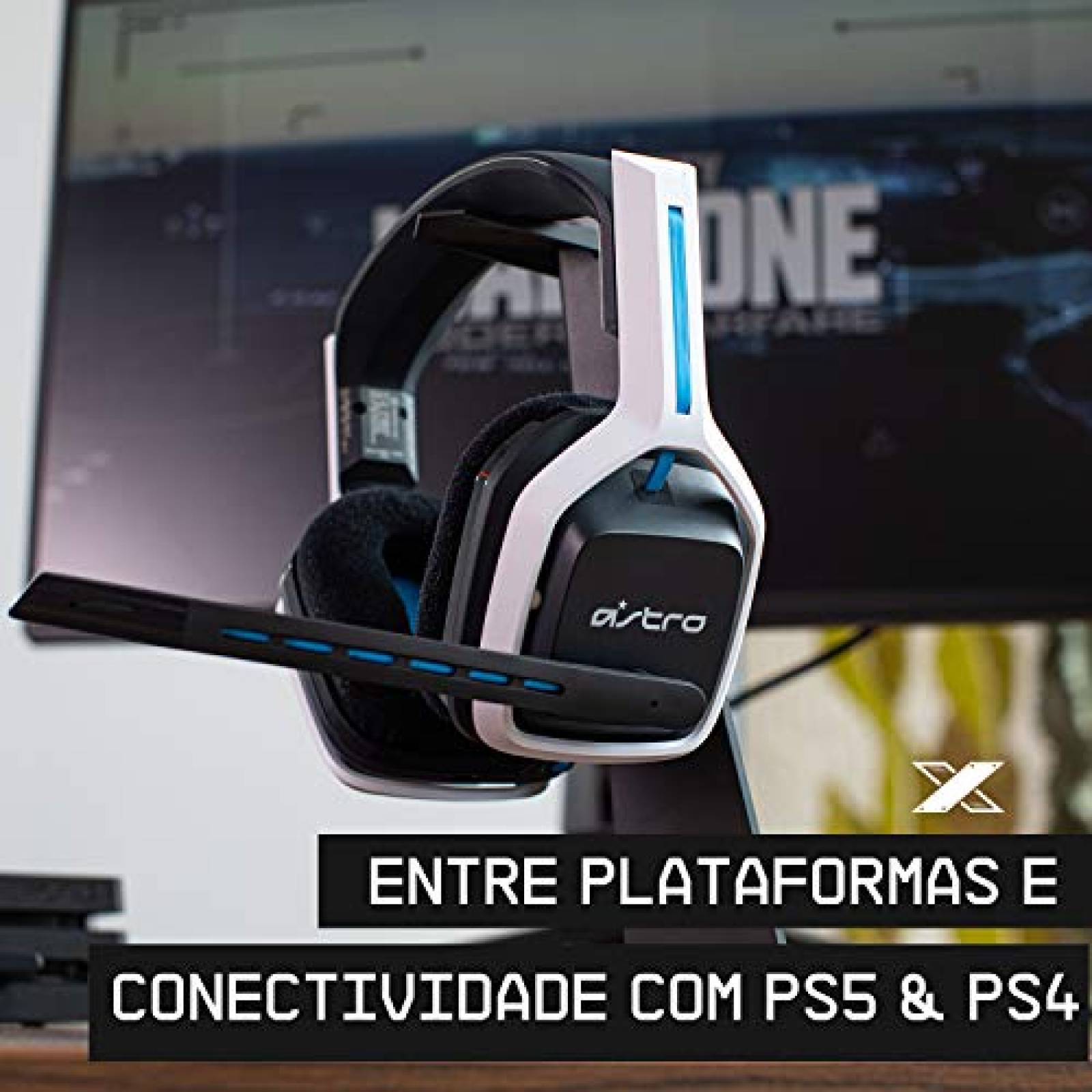 Audífonos ASTRO Gaming A20 Wireless Headset Inalámbrico Gen 2 para Pla AzulBlanco