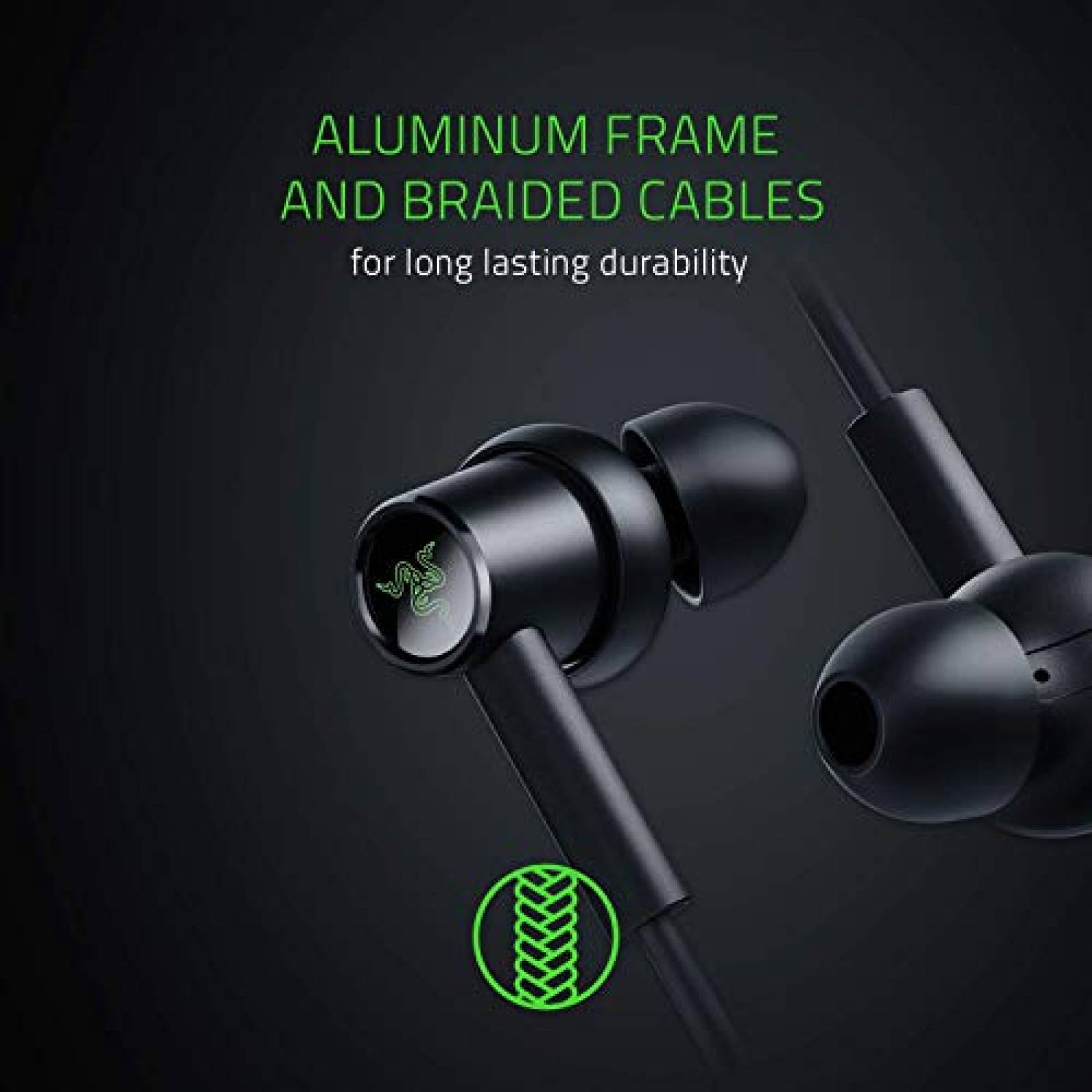 Audífonos Razer Hammerhead Duo  Auriculares 3,5 mm, con Cable de Doble Negro Mate
