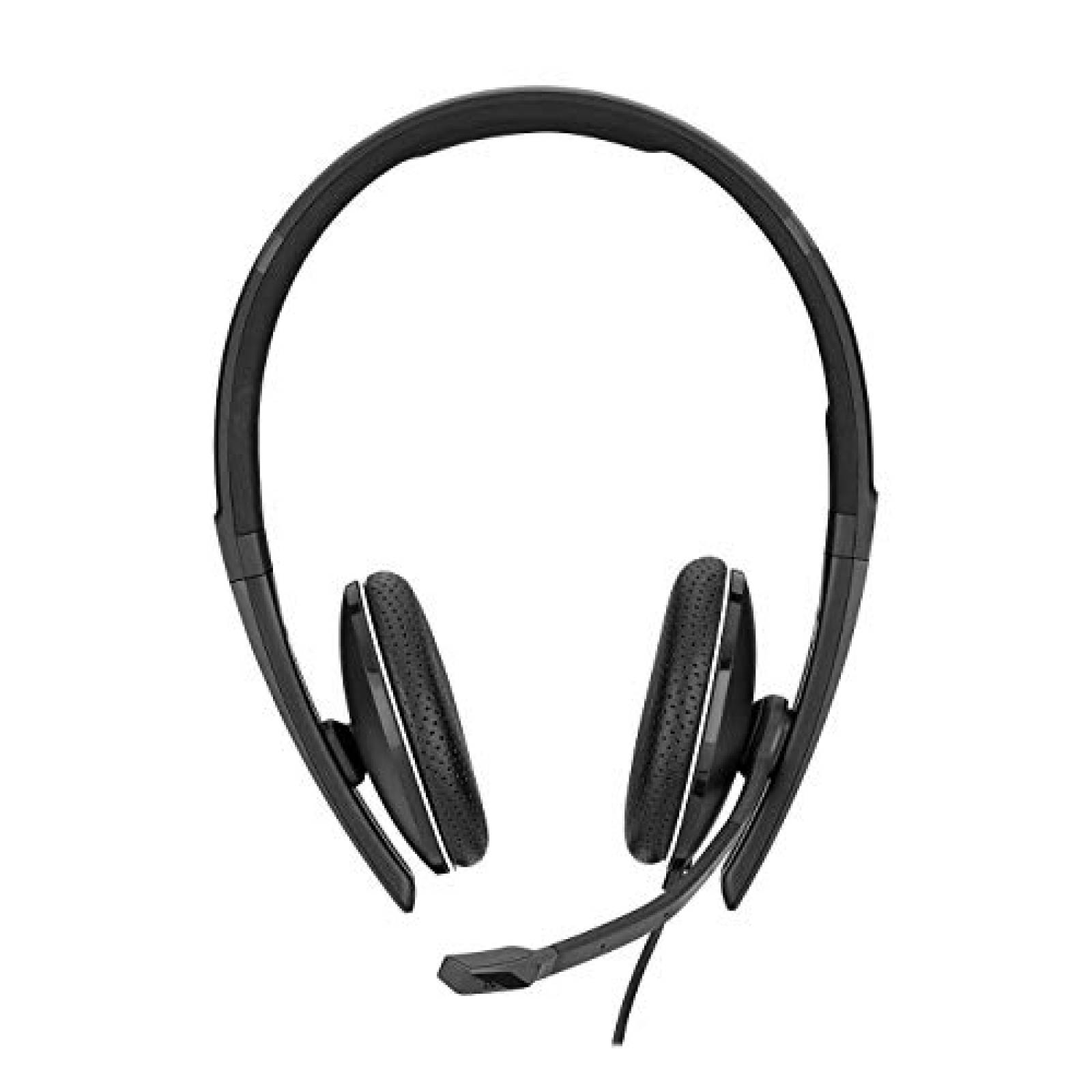 Audífonos Sennheiser SC 160 USB 508315  Auriculares de doble cara bina gro, negro