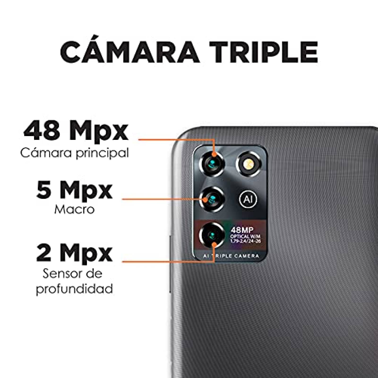 ZTE Smartphone Blade V30 Vita 128 GB 6.82" Gris Desbloqueado