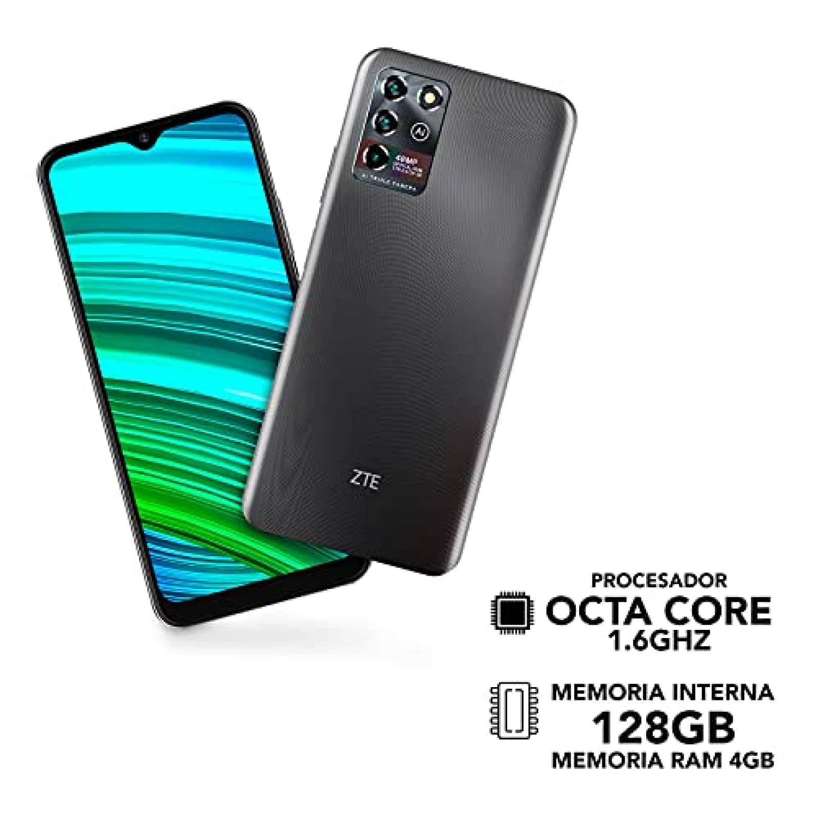 ZTE Smartphone Blade V30 Vita 128 GB 6.82" Gris Desbloqueado