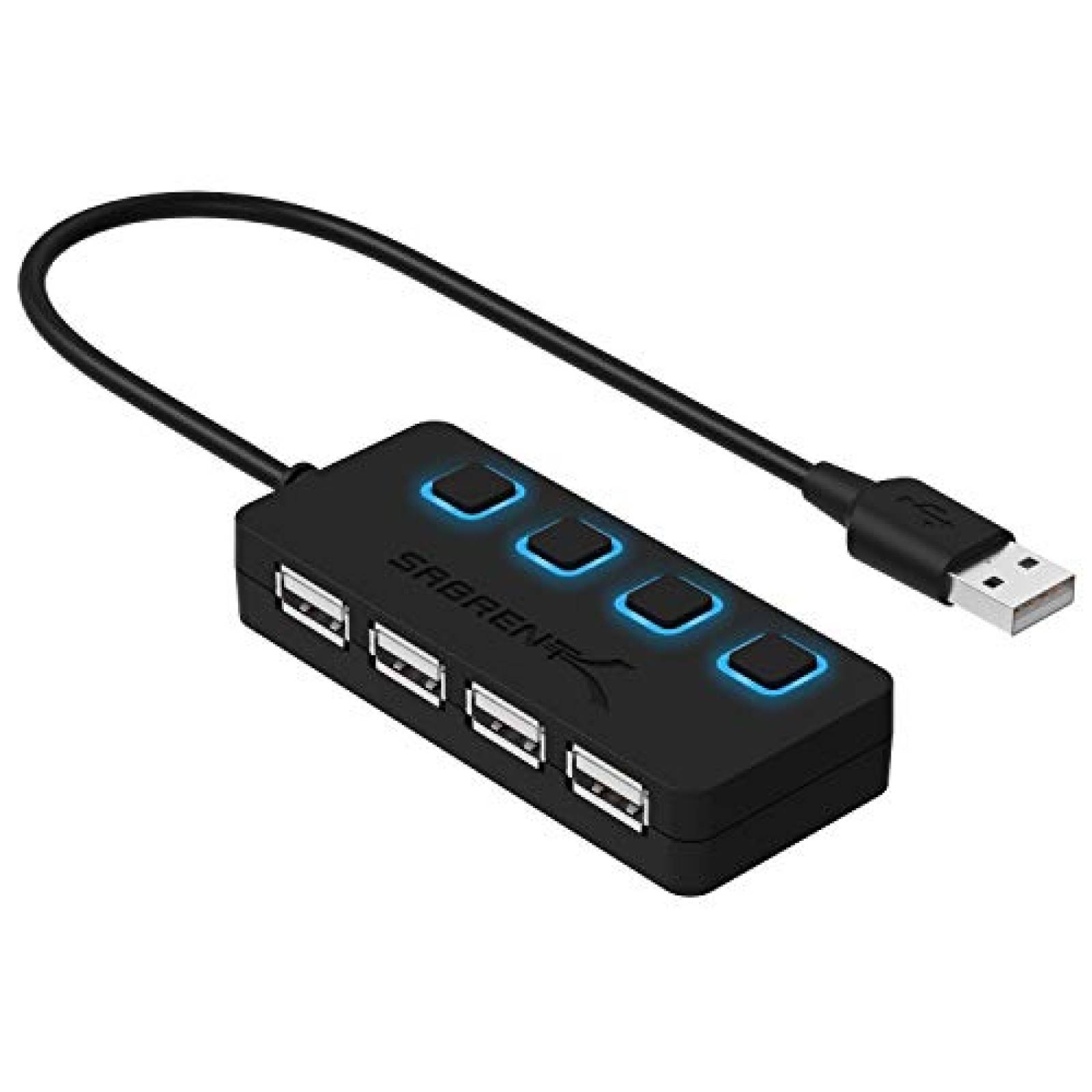 Sabrent HUB USB 2.0 4 Puertos con SWITCHES