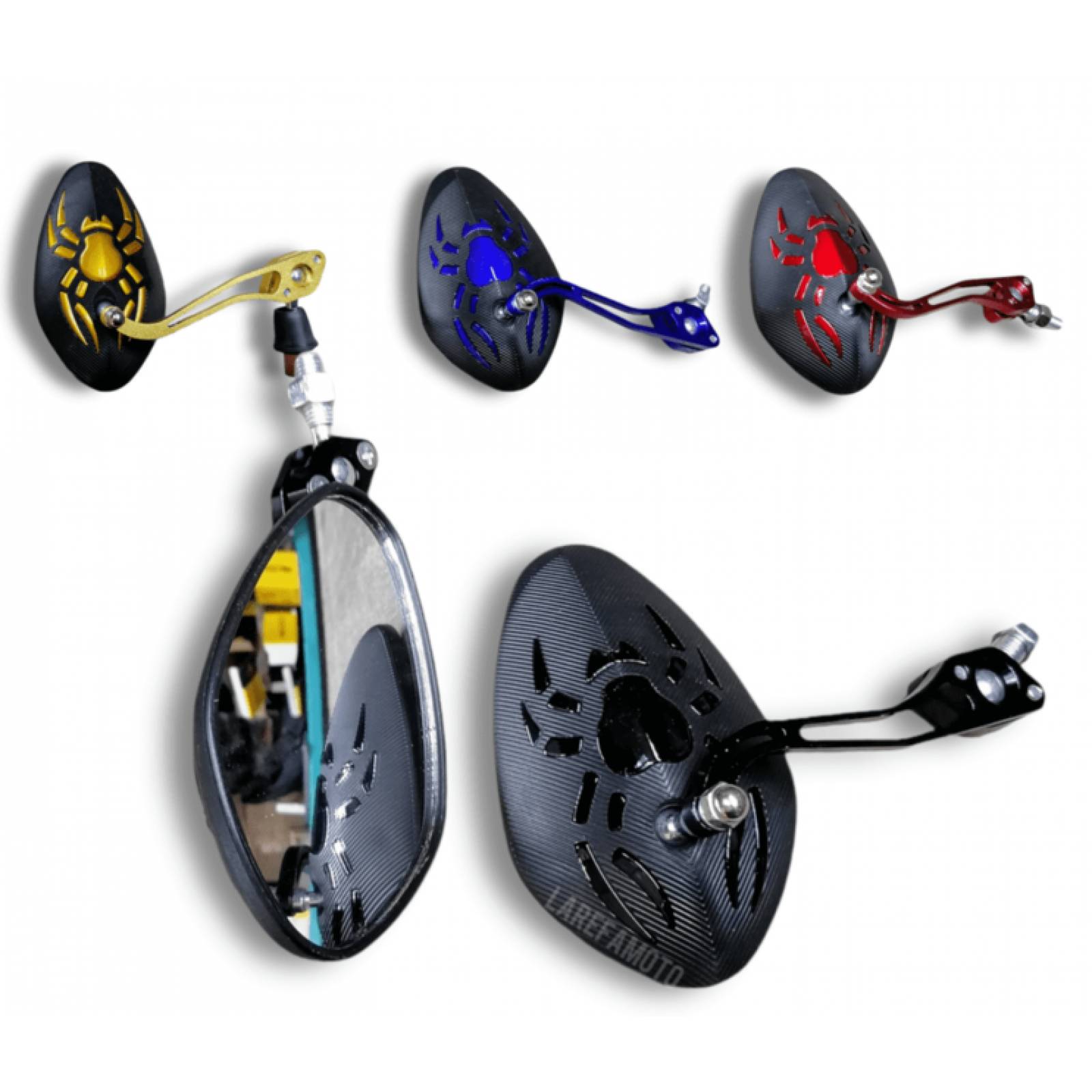 Espejos Deportivos Araña Moto Italika Honda Yamaha Vento