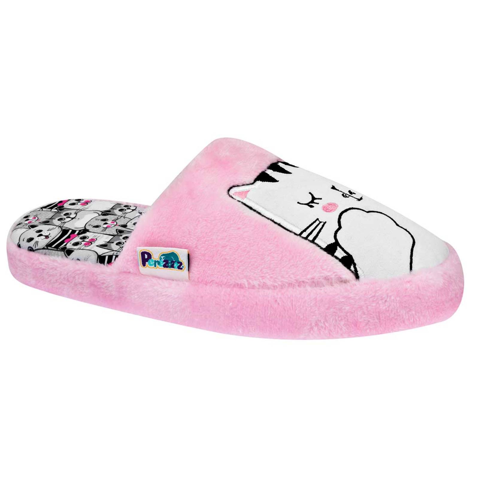 Pantufla Mod Papz20001 Para Mujer Huarachetas Color Rosa