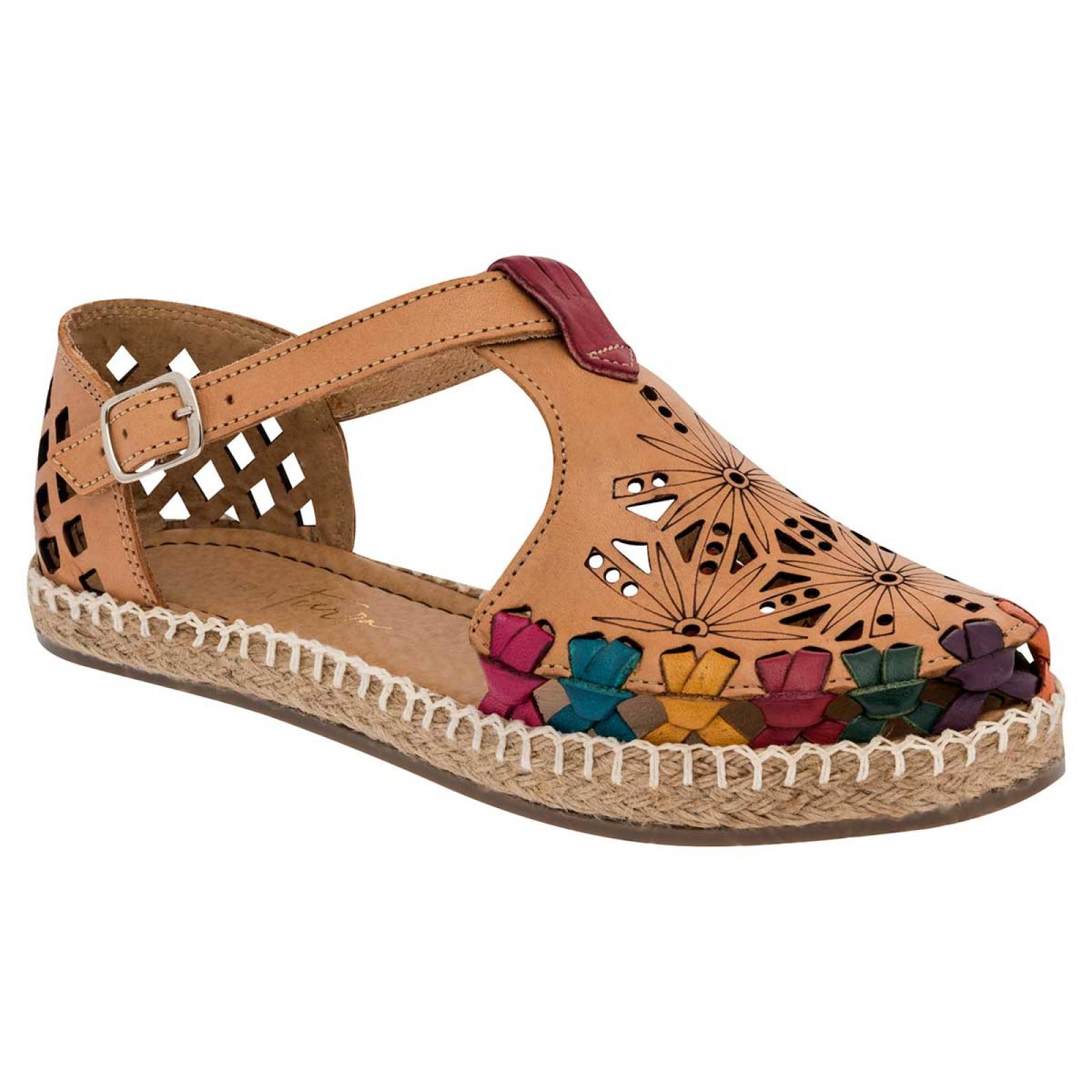 Sandalia Mod 161p1901 Para Mujer Mora tierra Color Beige