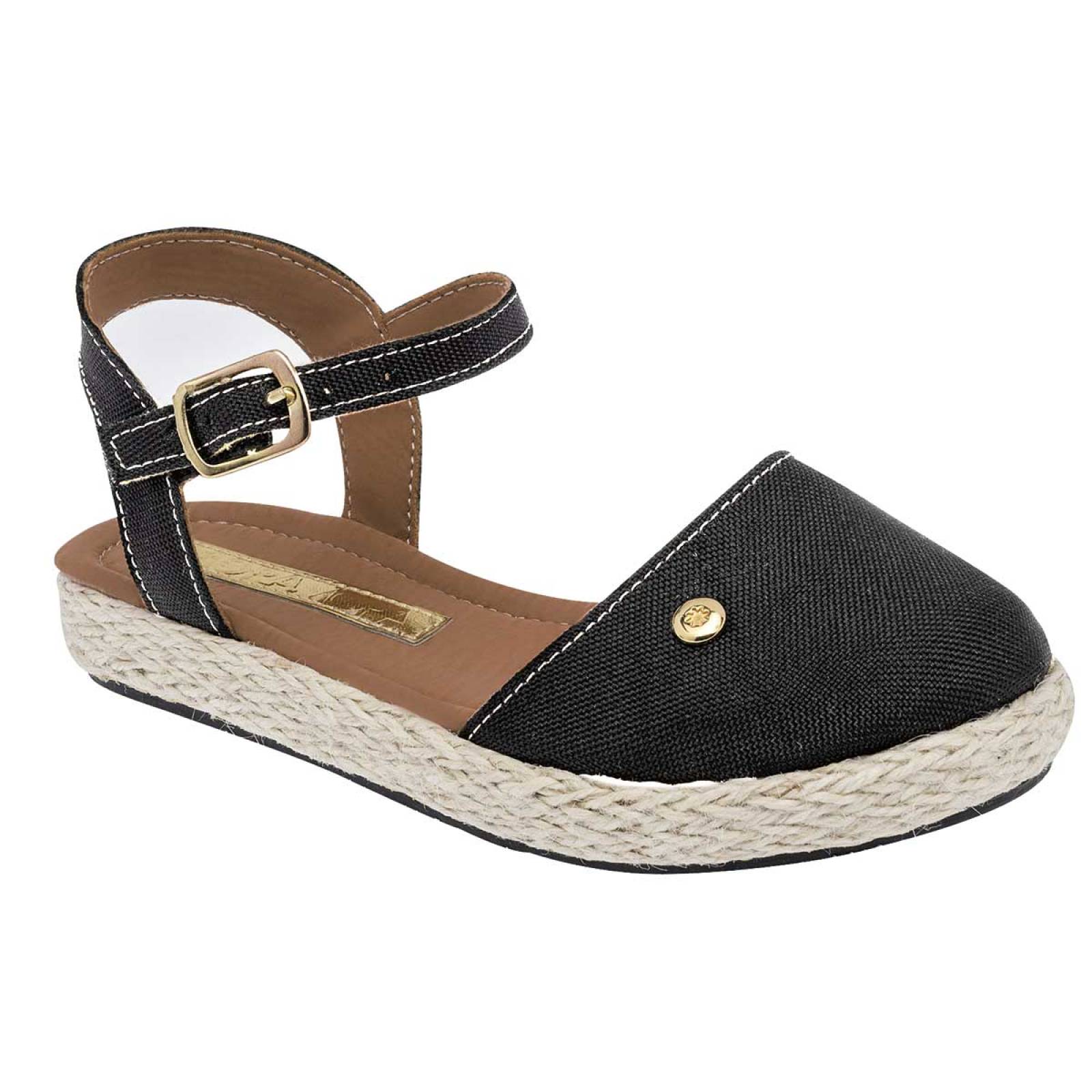 Alpargatas Mod 112spr12 Para Niña Moramora Color Negro