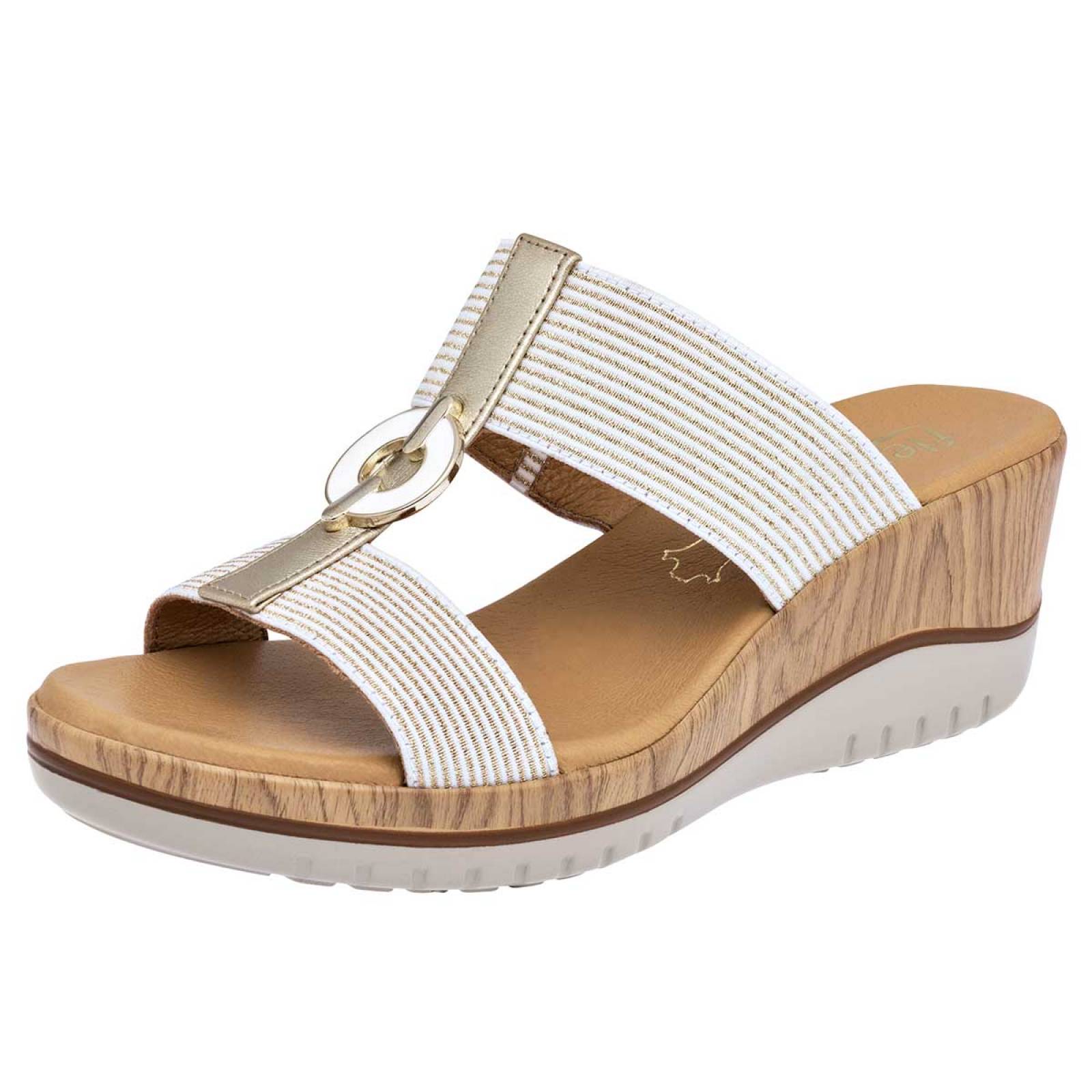 Sandalia Mod 113306 Para Mujer Flexi Color Beige