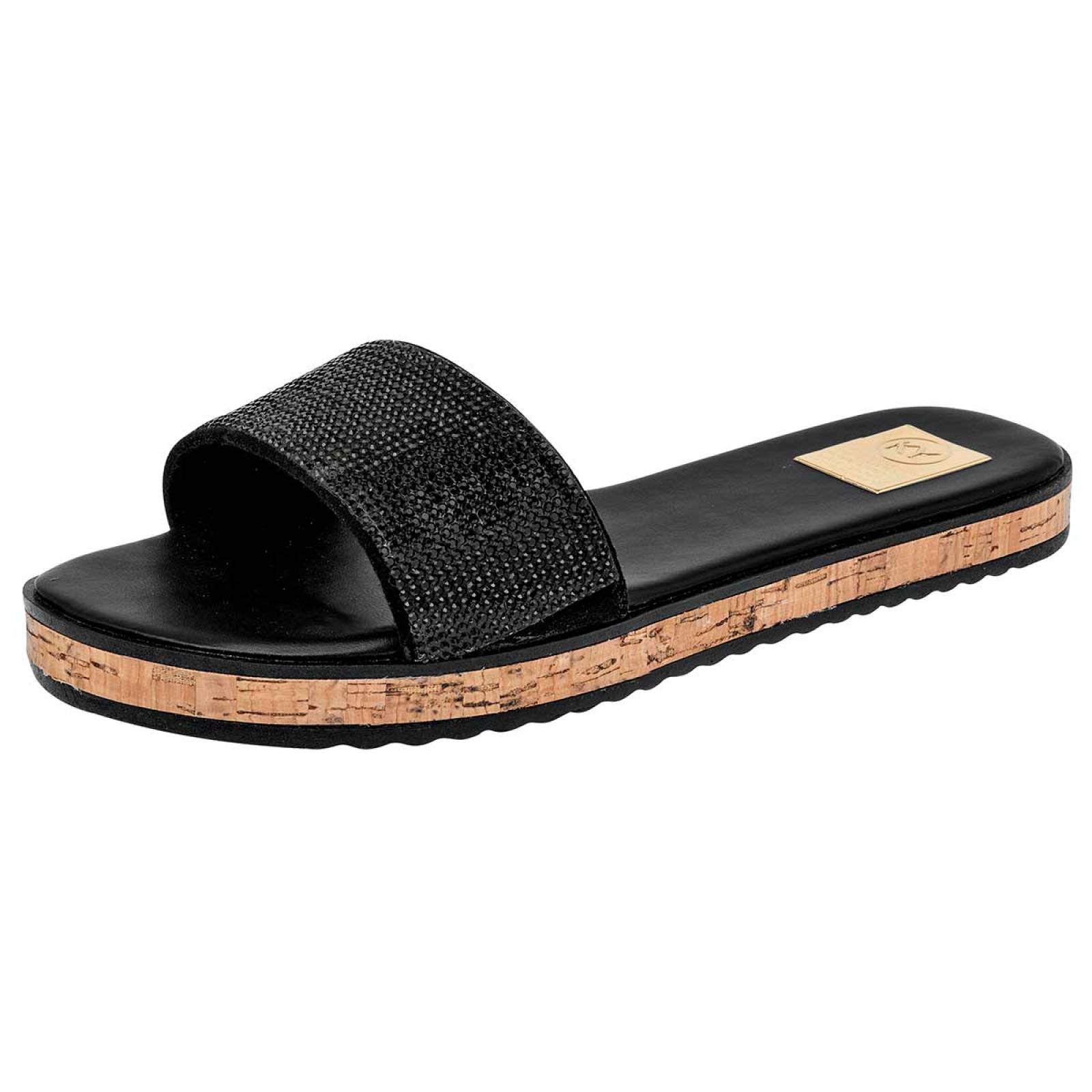 Sandalia Mod 1666 Para Mujer Celex Color Negro