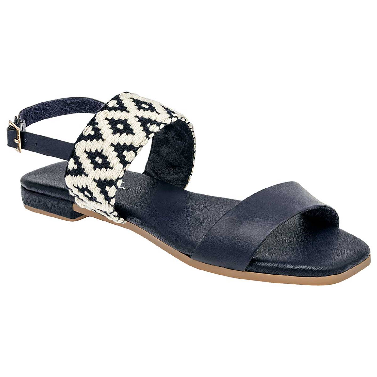 Sandalia Mod 1782002 Para Mujer Mora tierra Color Marino