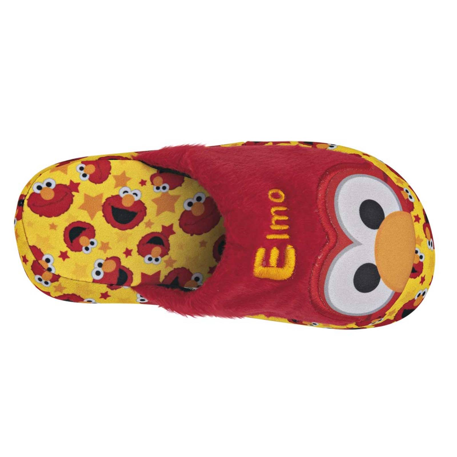Pantufla Mod 932001a Para Niño Plaza sesamo Color Rojo