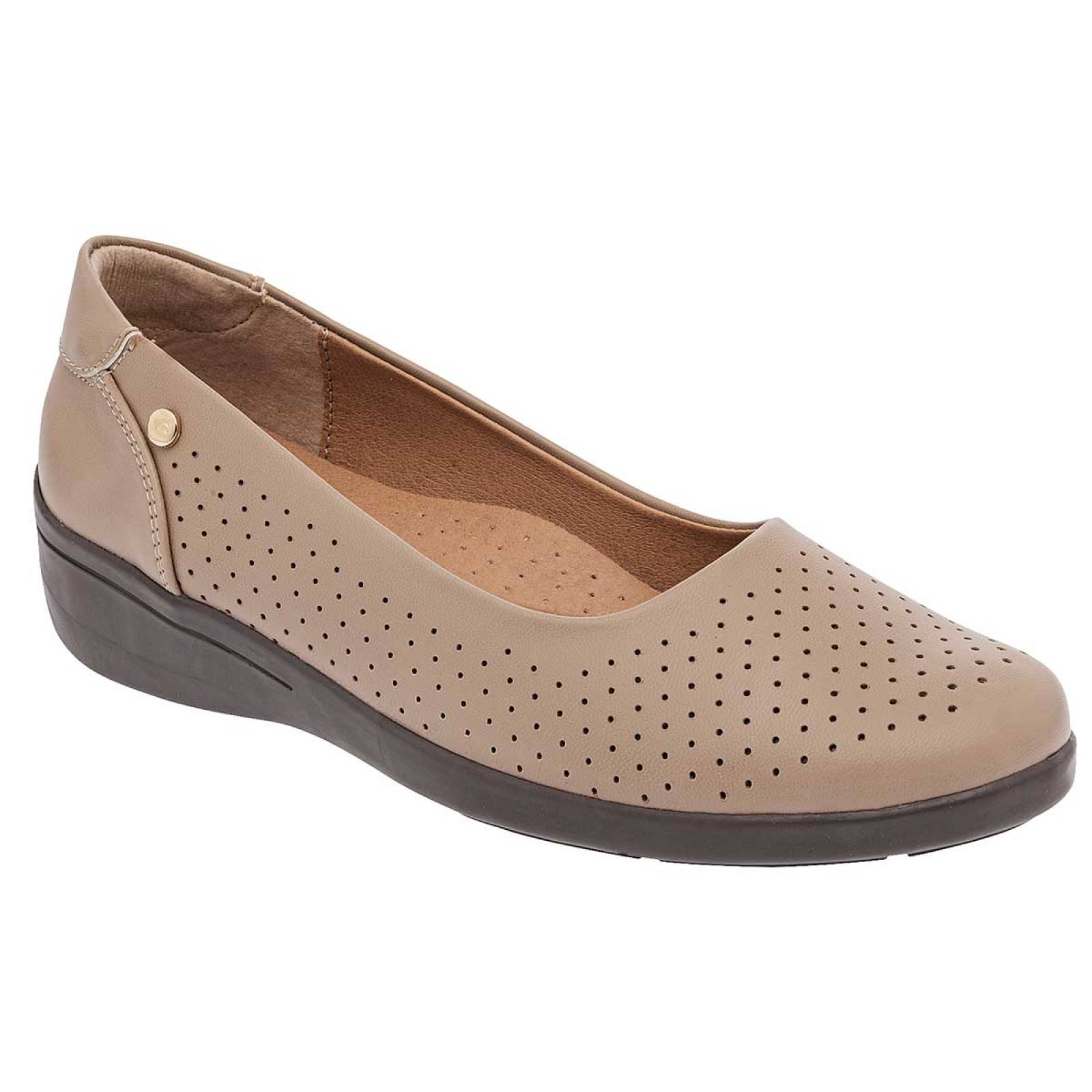 Zapato confort Mod 9406 Para Mujer Etnia Color Beige