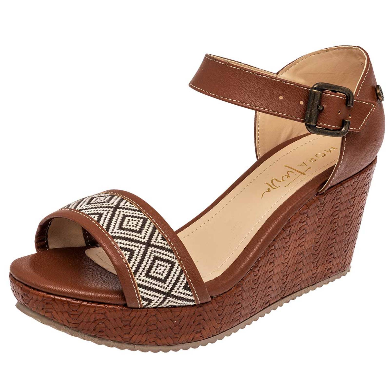 Sandalia Mod 1125401 Para Mujer Mora tierra Color Cafe