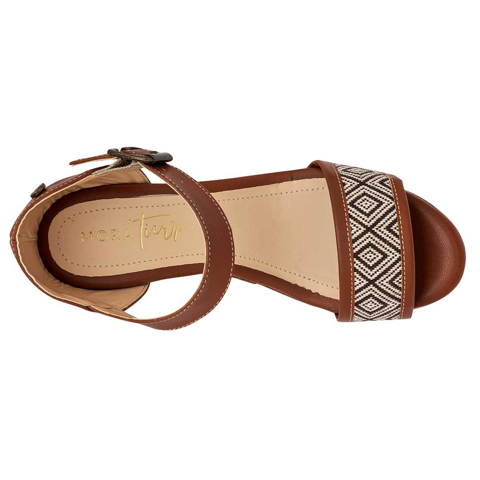 Sandalia Mod 1125401 Para Mujer Mora tierra Color Cafe