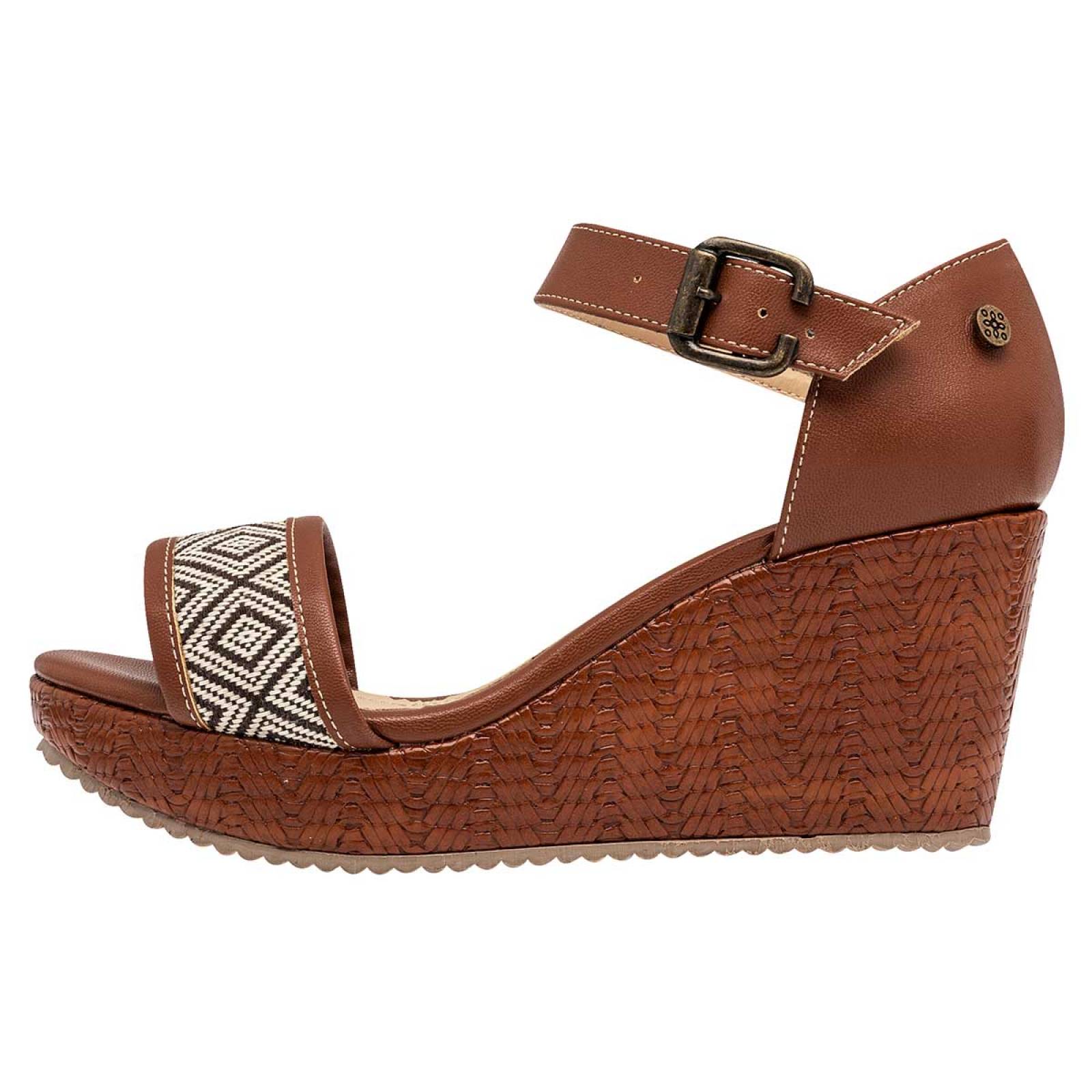 Sandalia Mod 1125401 Para Mujer Mora tierra Color Cafe