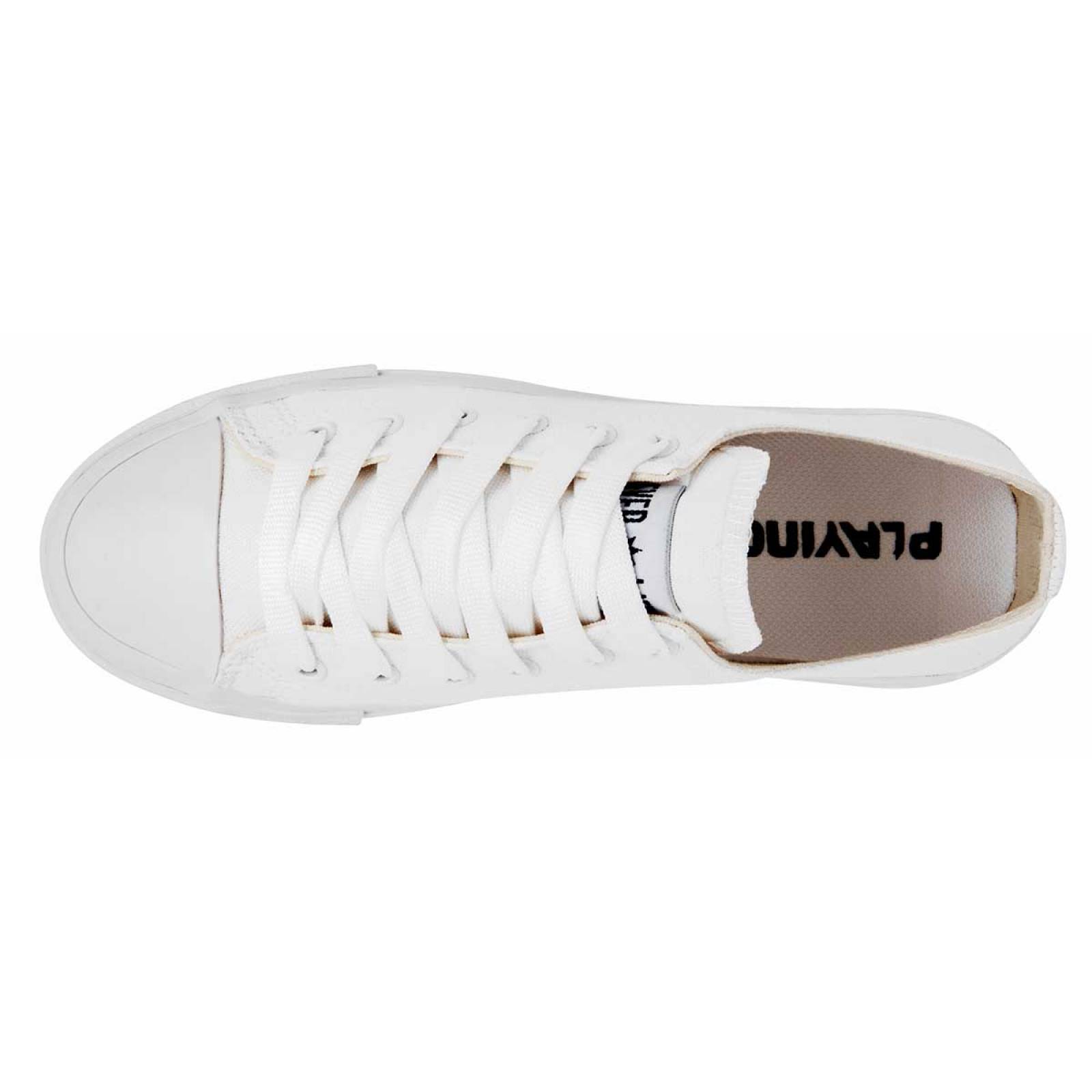 Tenis Mod 001plataf Para Mujer Playing Color Blanco