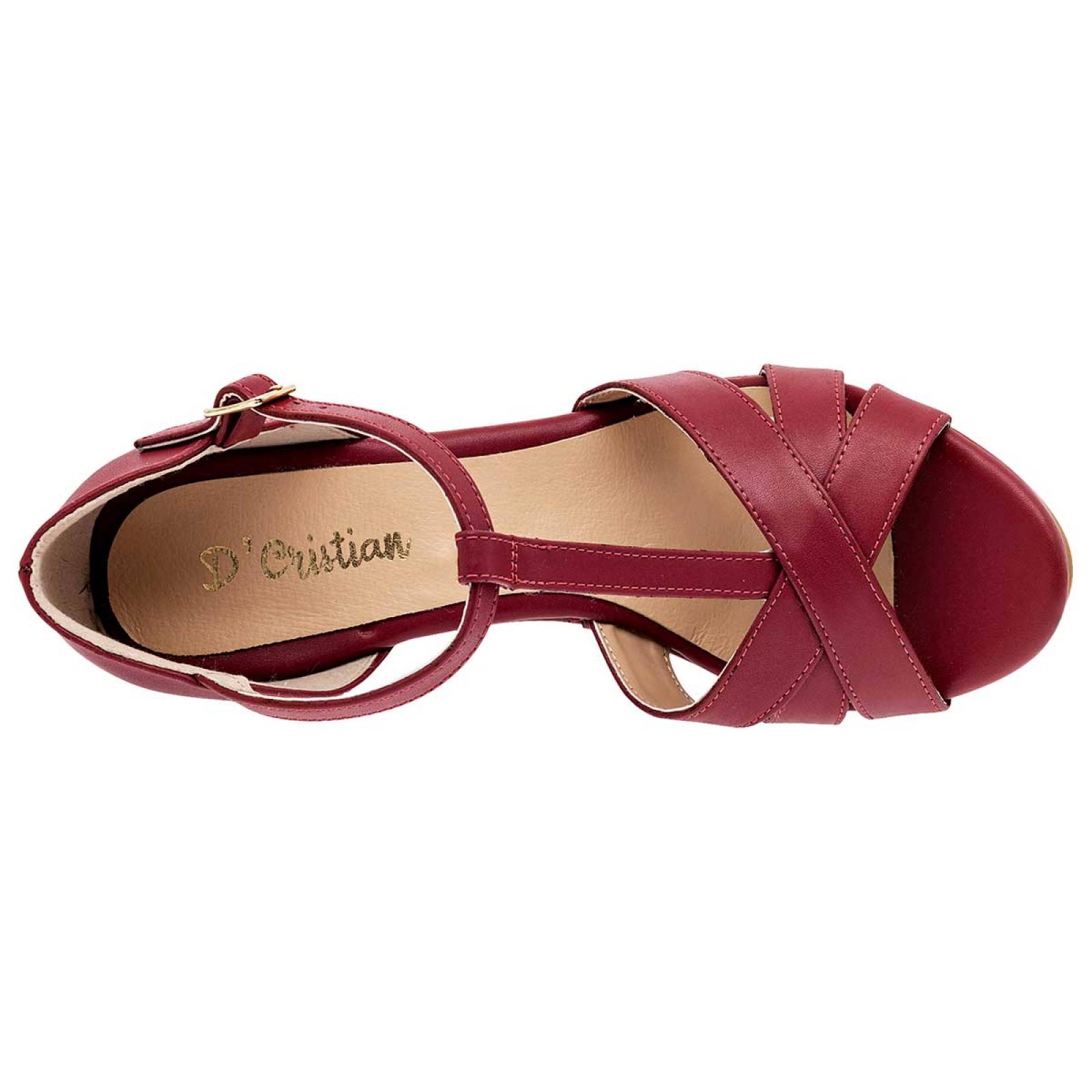 Zapato casual Mod 773 Para Mujer Dcristian Color Rojo
