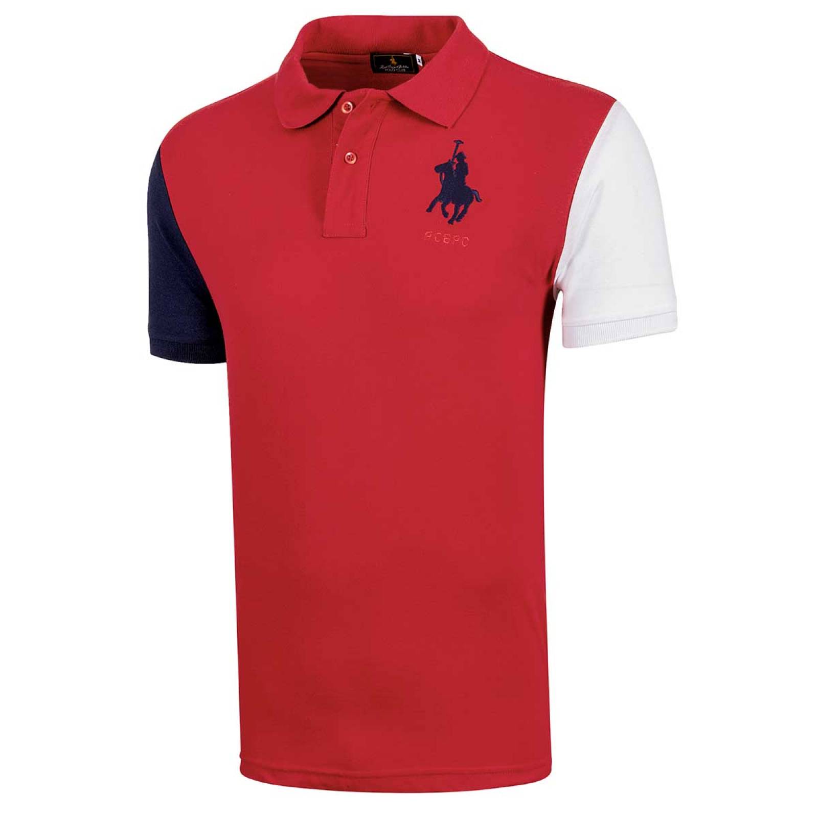 Playera Mod 23013 Para Hombre Polo club Color Rojo