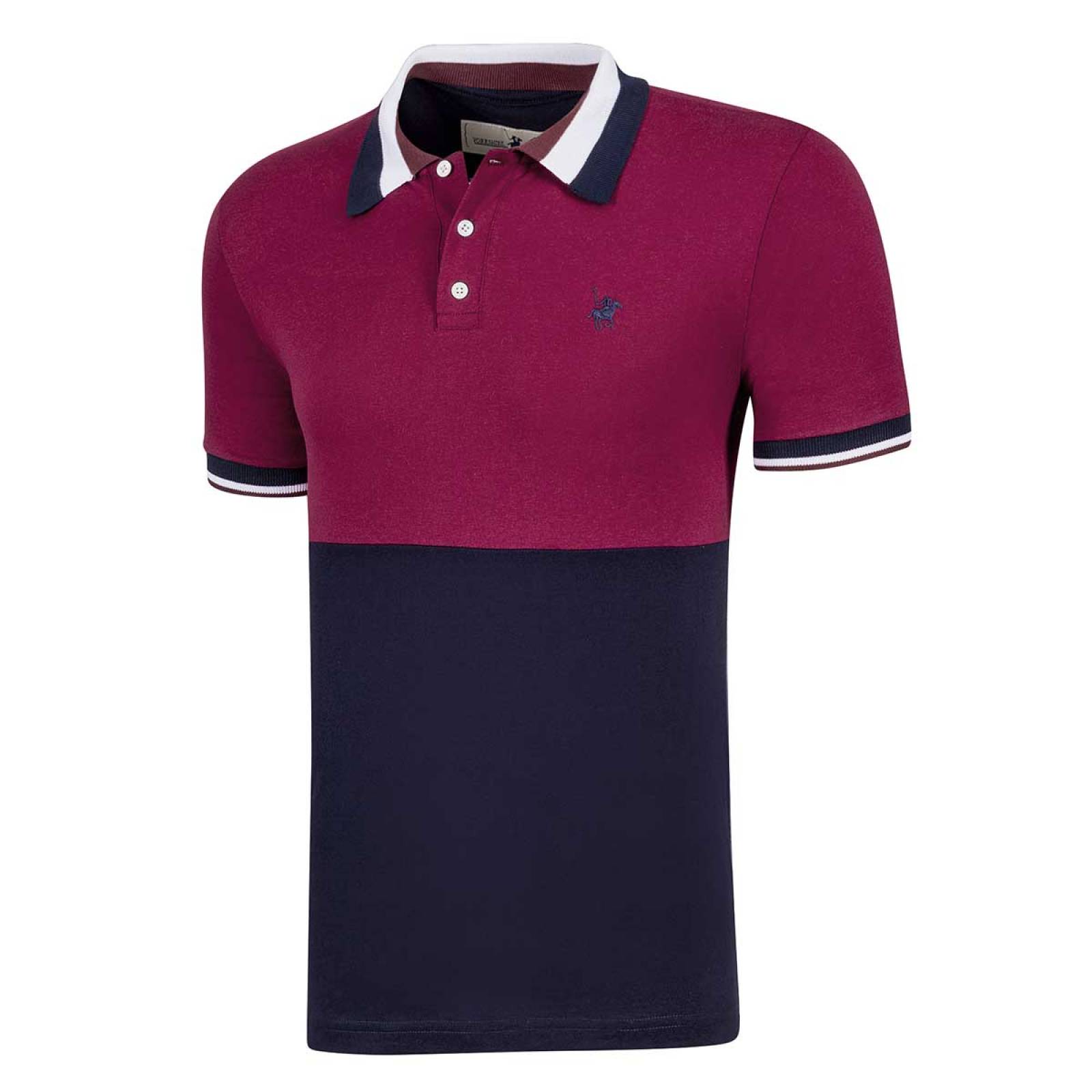 Playera Mod Pl02399 Para Hombre York shire polo Color Vino
