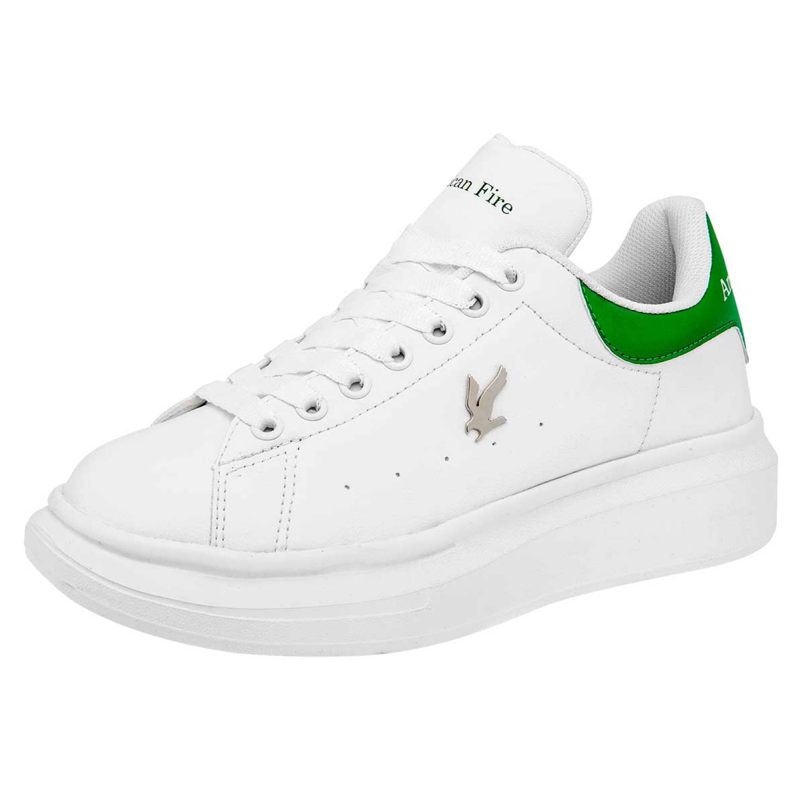 Tenis Mod 7118 Para Hombre American fire Color Blanco