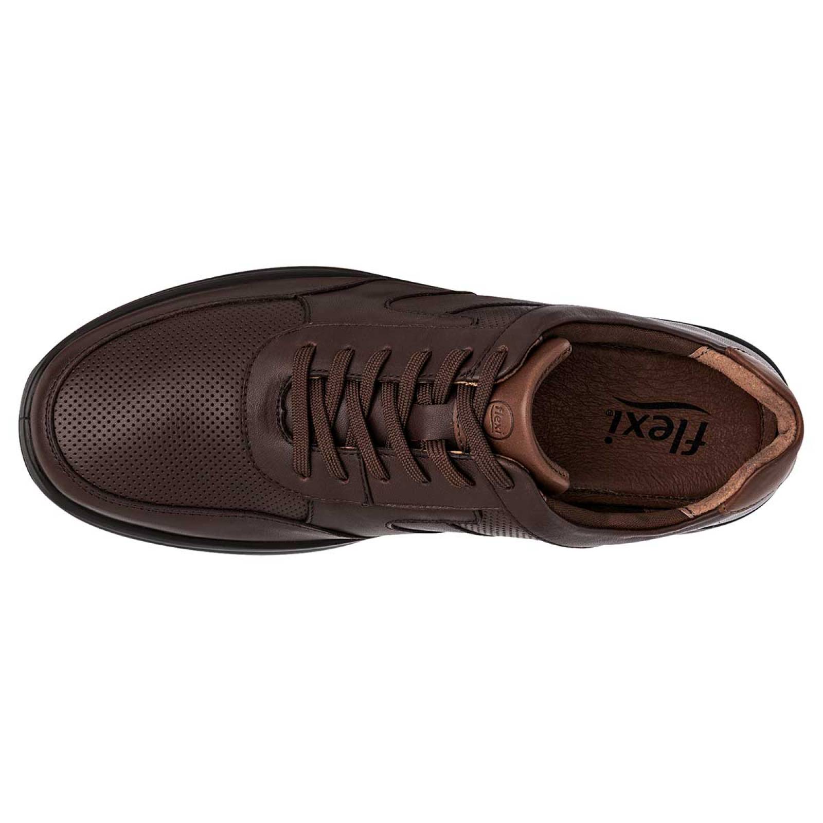 Zapato casual Mod 408204 Para Hombre Flexi Color Cafe