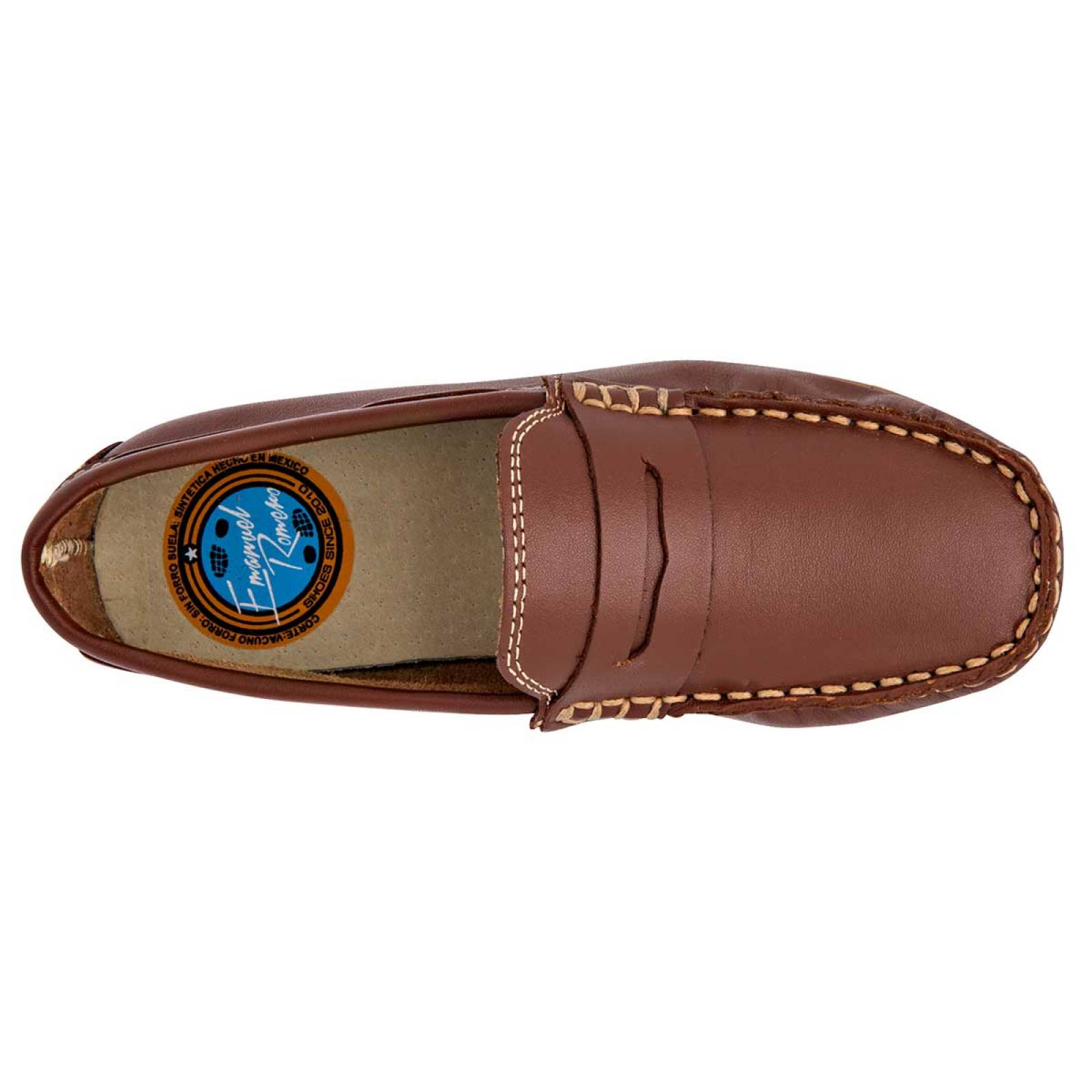 Zapato casual Mod 811 Para Niño Emanuel romero Color Cafe