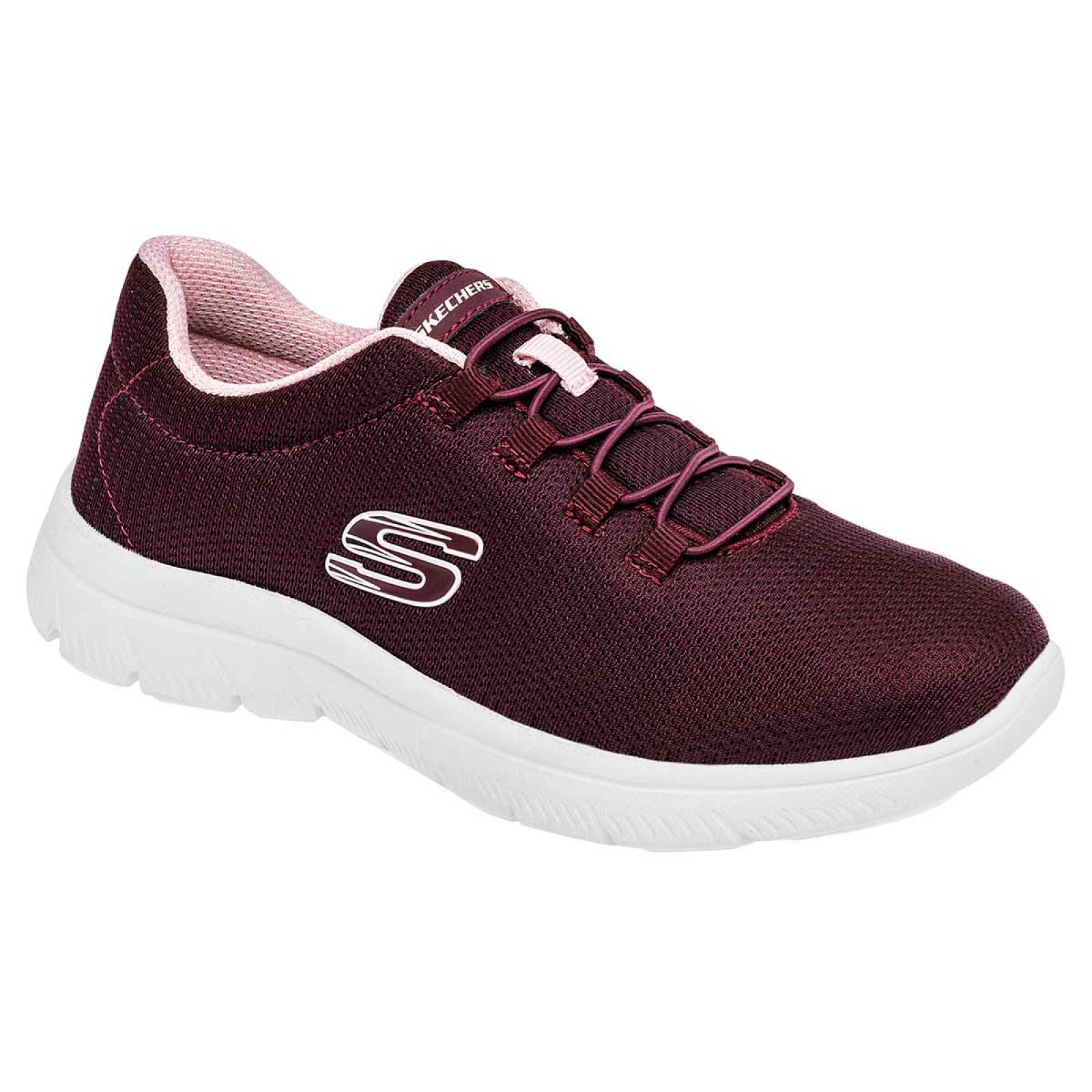 Tenis Mod 10000mxbu Para Mujer Skechers Color Vino