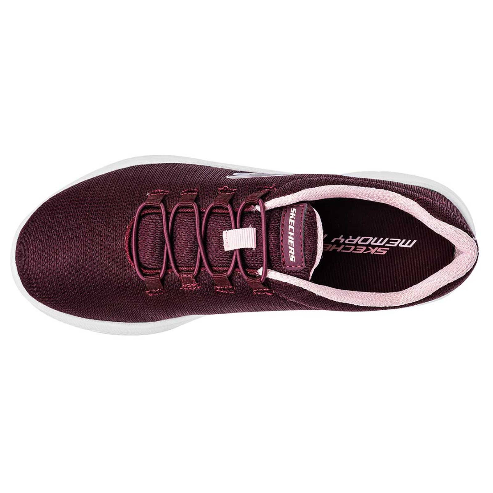 Tenis Mod 10000mxbu Para Mujer Skechers Color Vino