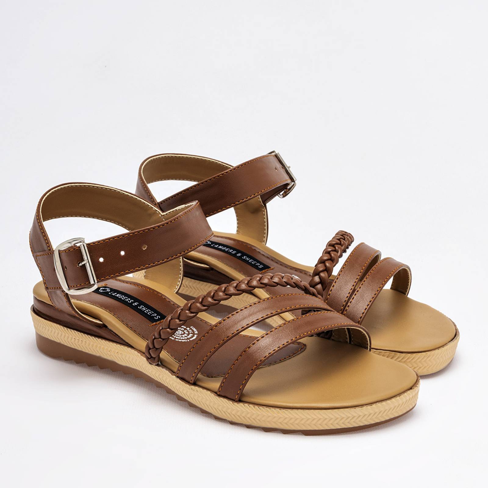 Sandalia Mod 473 Para Mujer Lambers & sheeps Color Cafe
