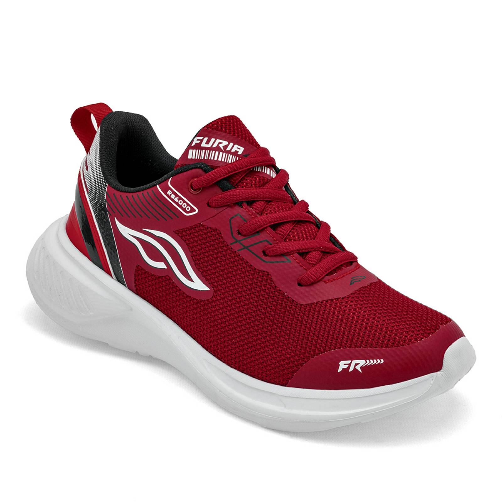 Furia Color Tenis Mod 6000 Para Hombre Furia Color Rojo