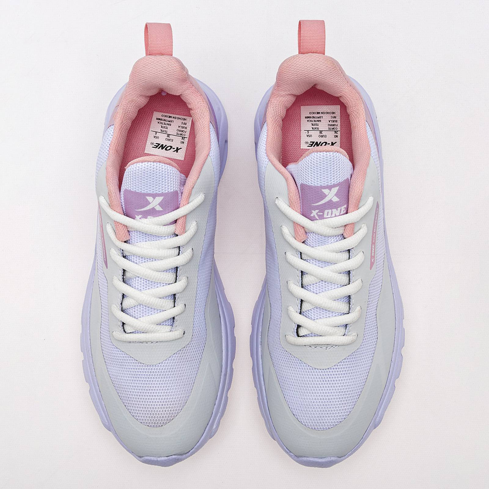 Tenis Mod 740 Para Mujer X-one Color Blanco