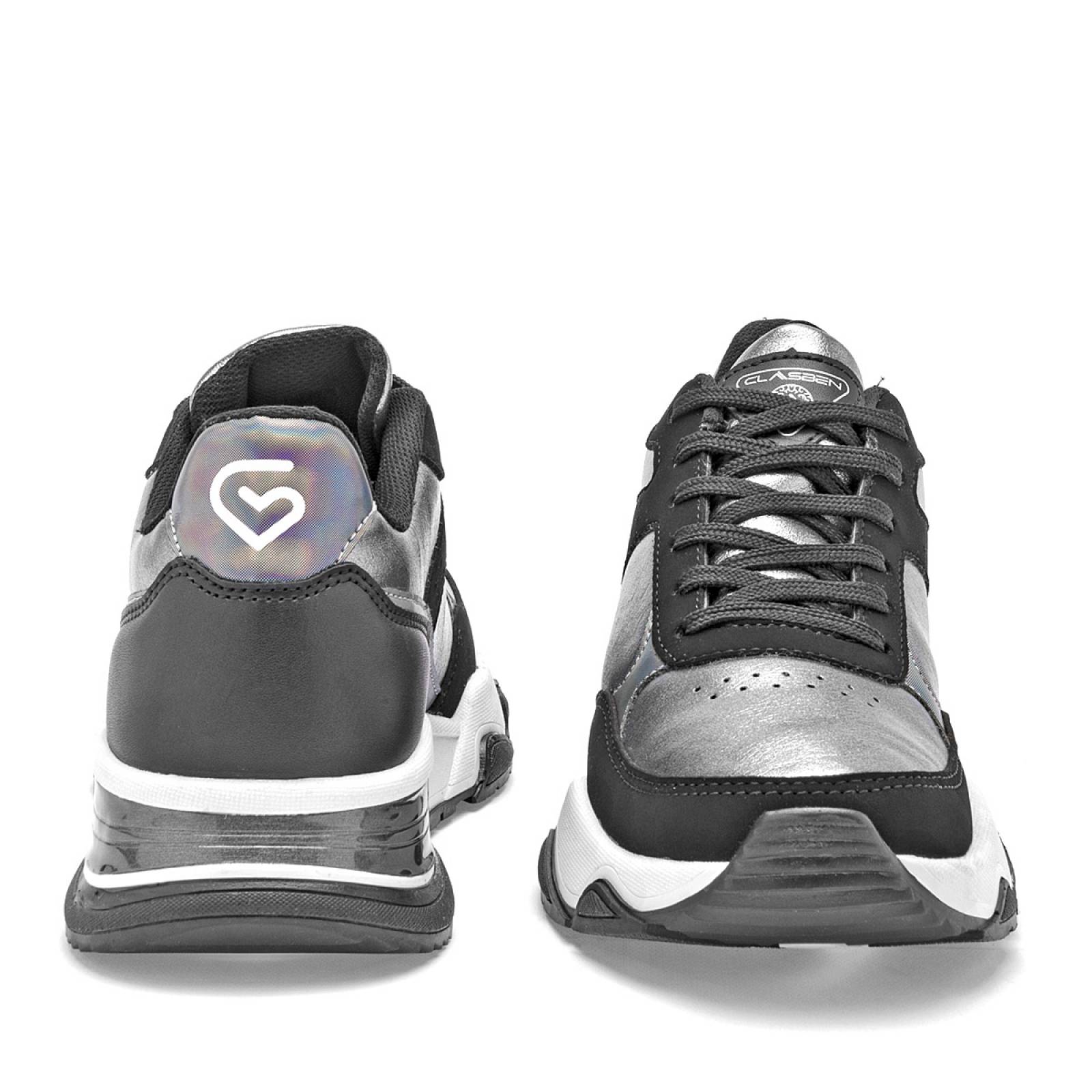 Tenis Mod Selene Para Mujer Clasben Color Gris