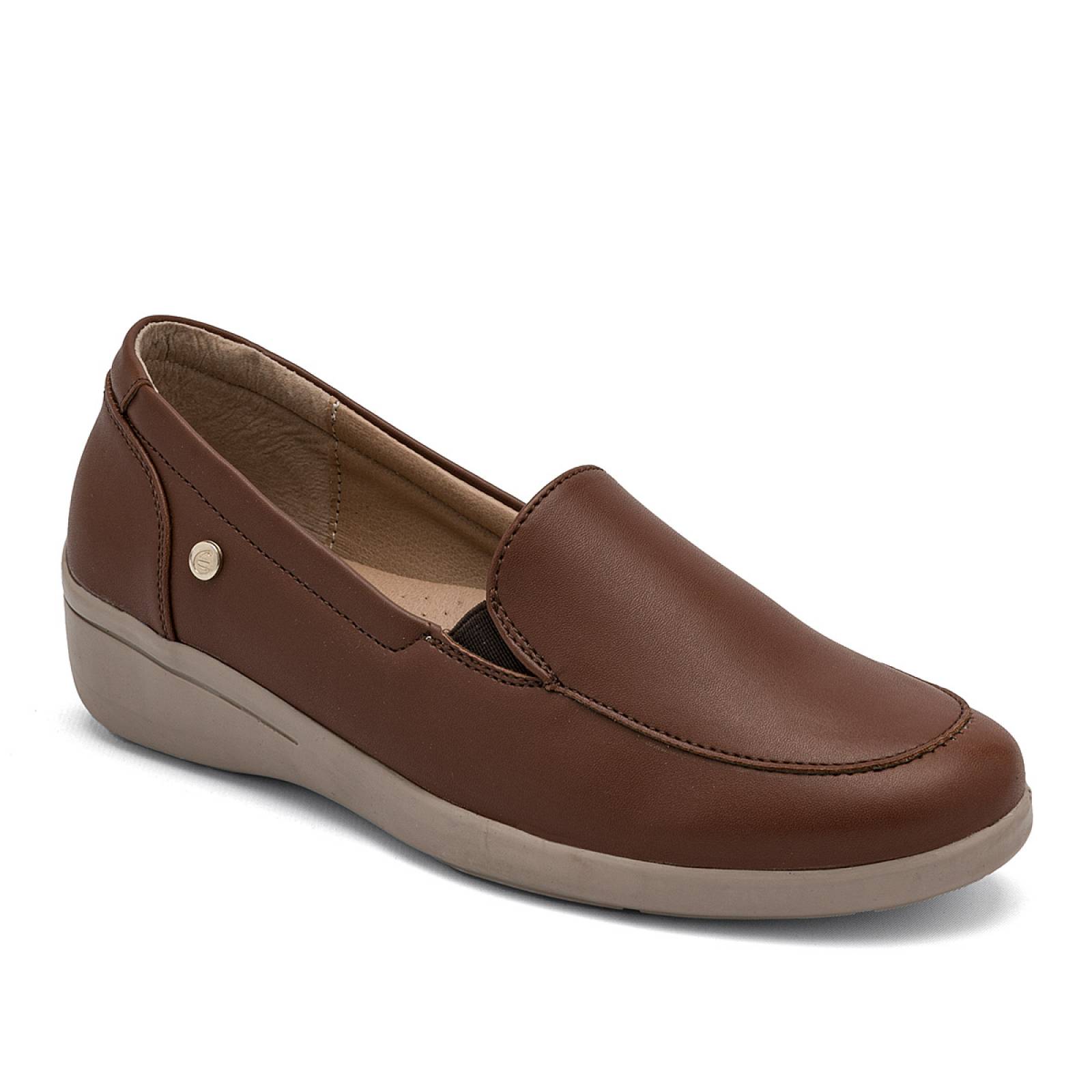 Zapato confort Mod 9408 Para Mujer Etnia Color Camel
